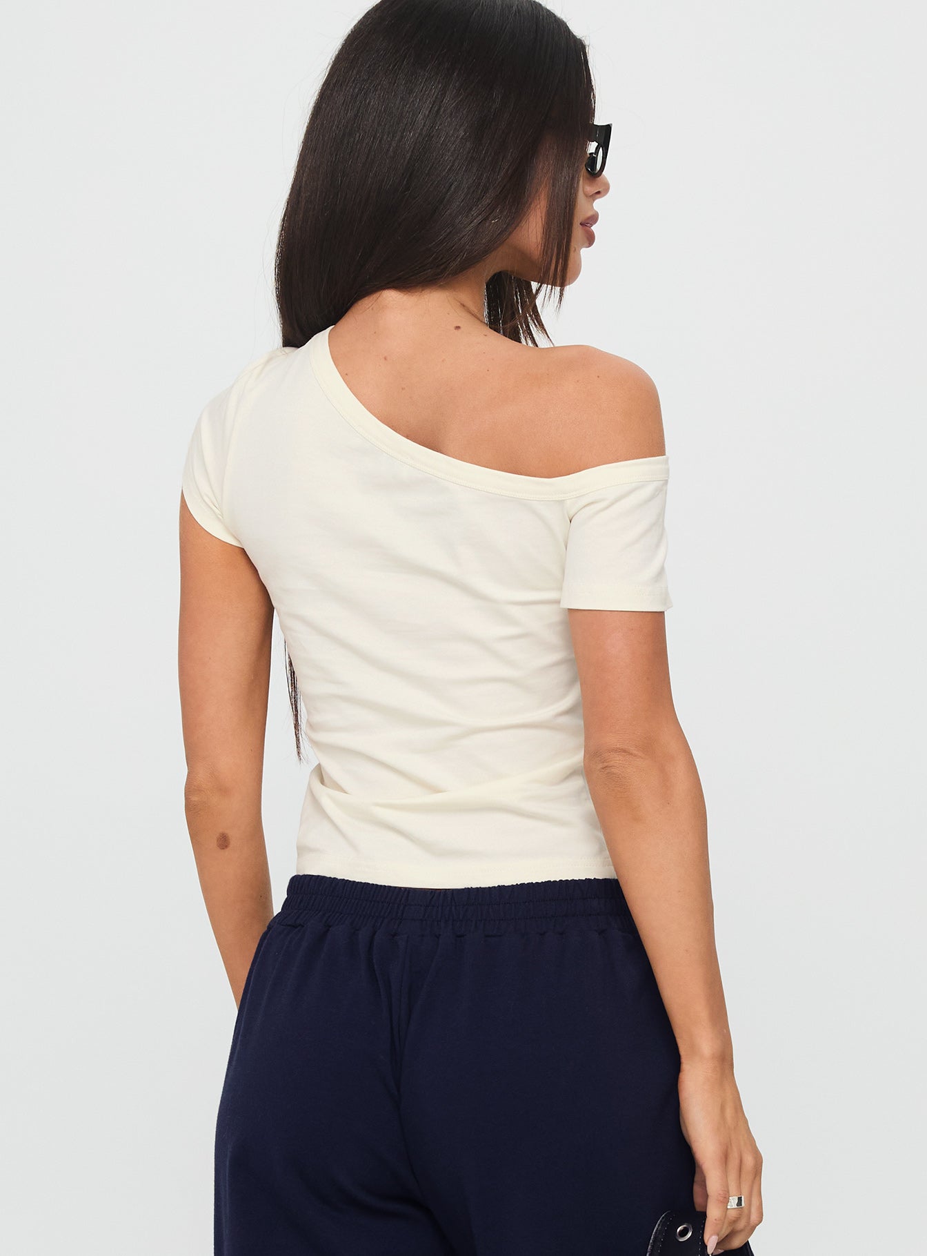 Cali Babe Cold Shoulder Top Ivory - Image 5