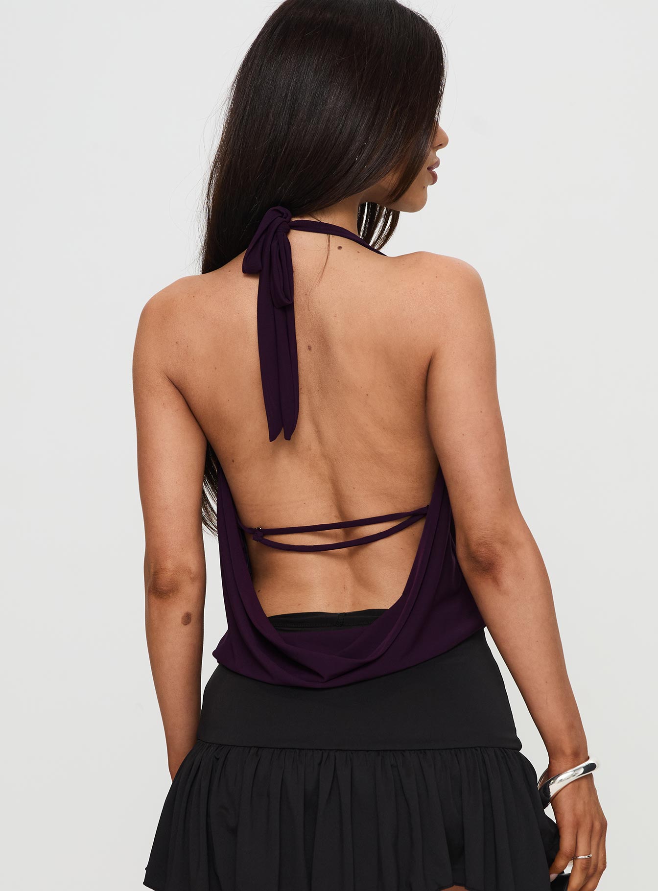 Carefree Days Cowl Neck Top Purple - Image 5