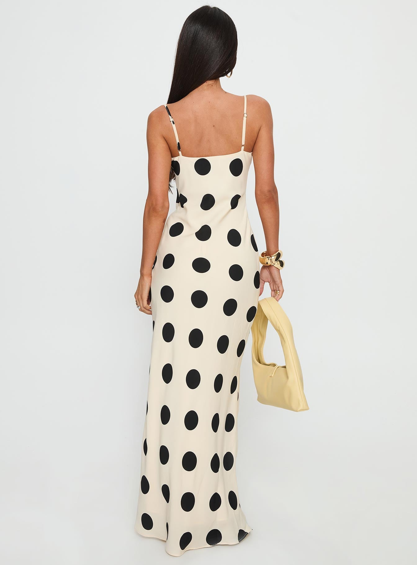 Avienna Maxi Dress Cream Polka Dot - Image 5