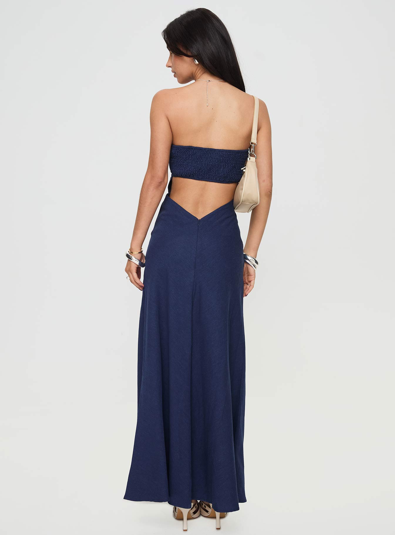 Yahir Strapless Maxi Dress Navy - Image 4