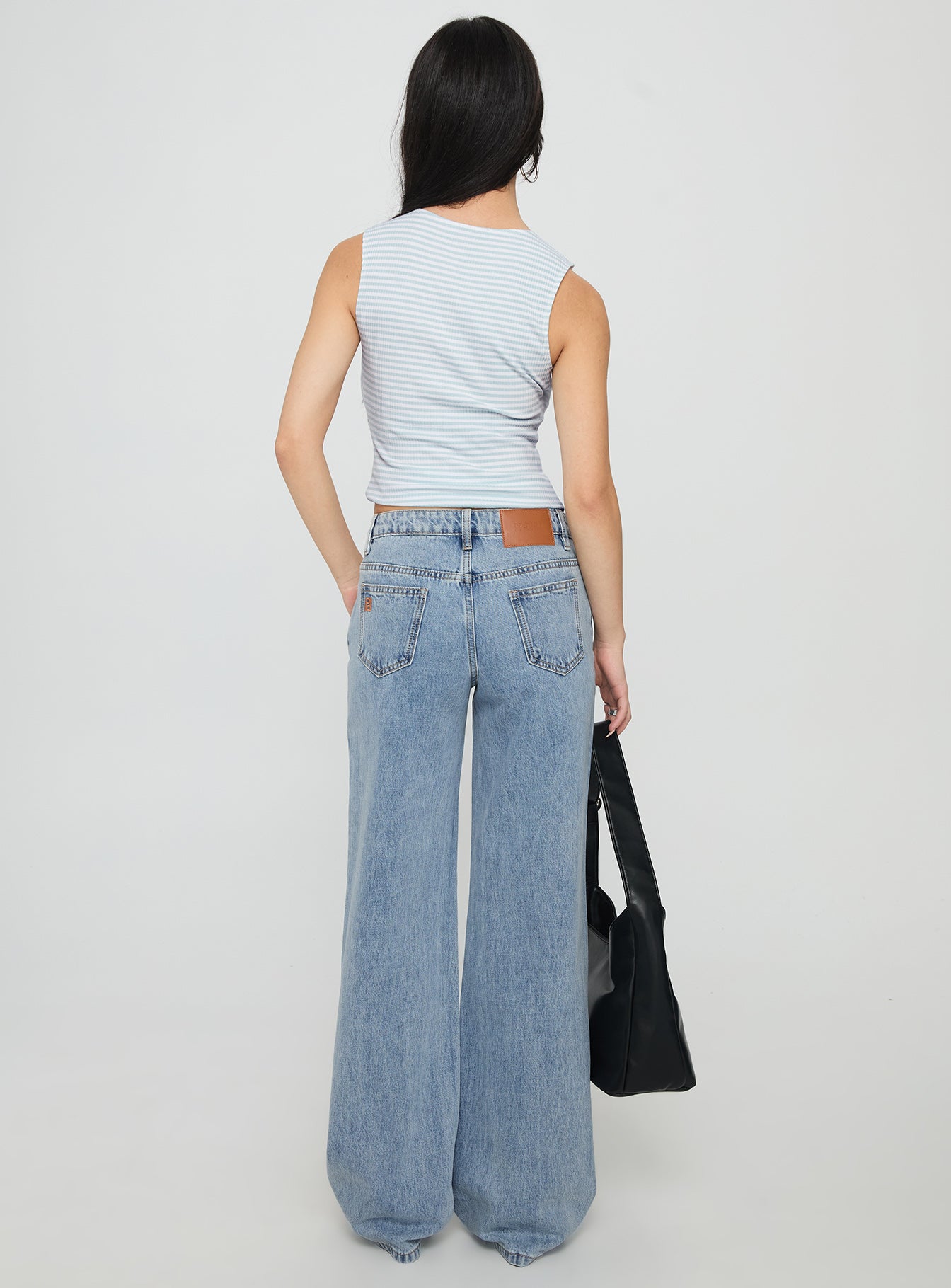 Kadison Low Rise Straight Leg Jeans Mid Wash Blue - Image 5