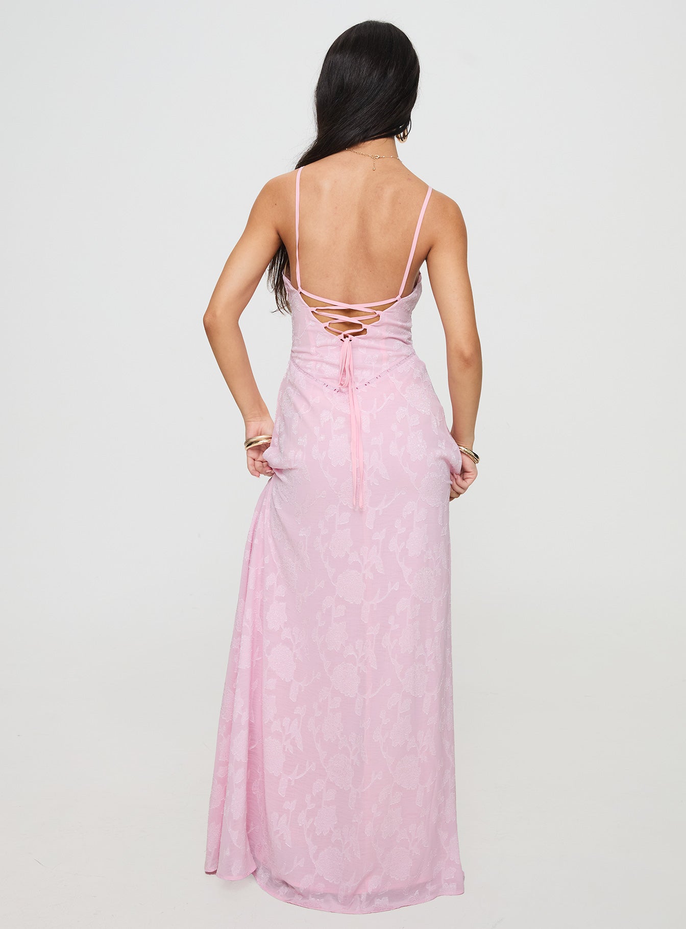 South Of France Maxi Dress Pink Petite - Image 5
