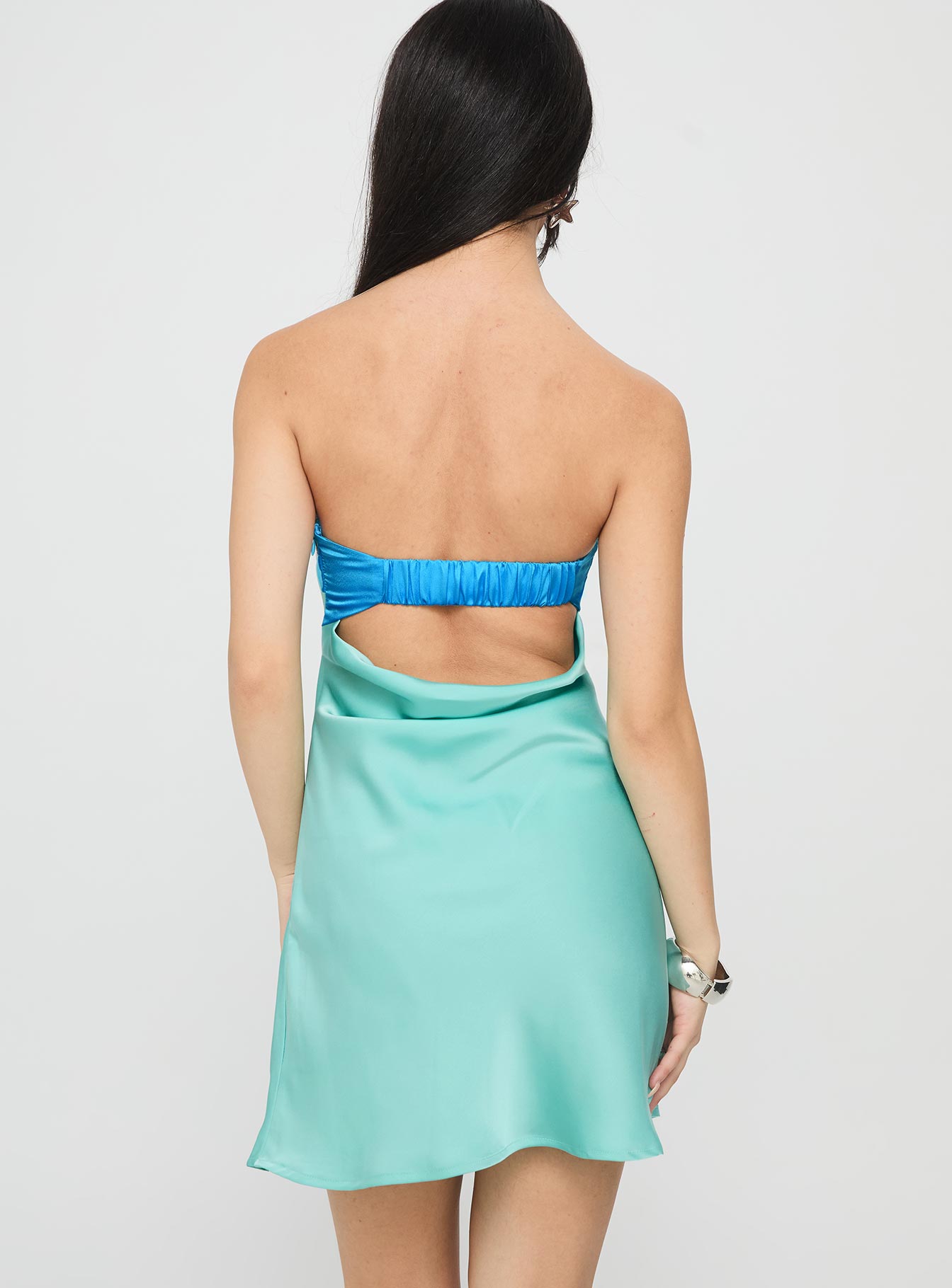 Phillipa Mini Dress Aqua - Image 4