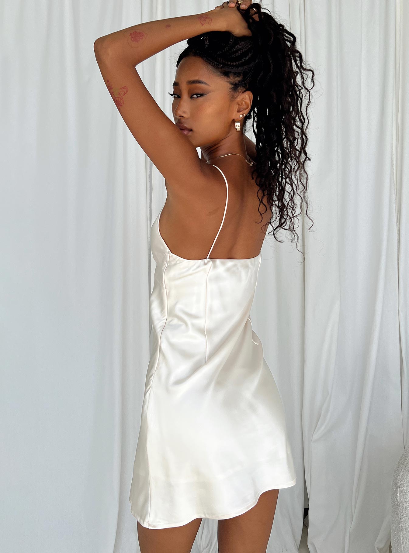 Marilyn Mini Dress Champagne - Image 4
