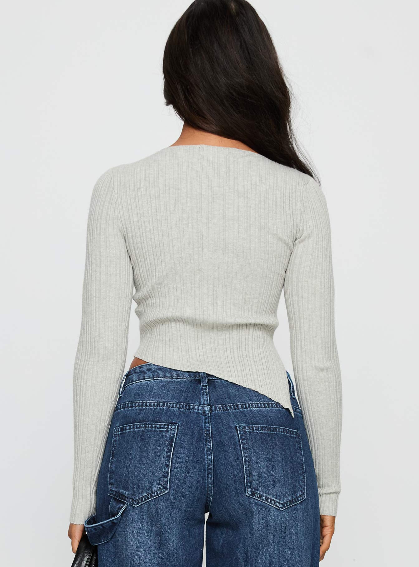 Ellara Long Sleeve Top Grey - Image 5