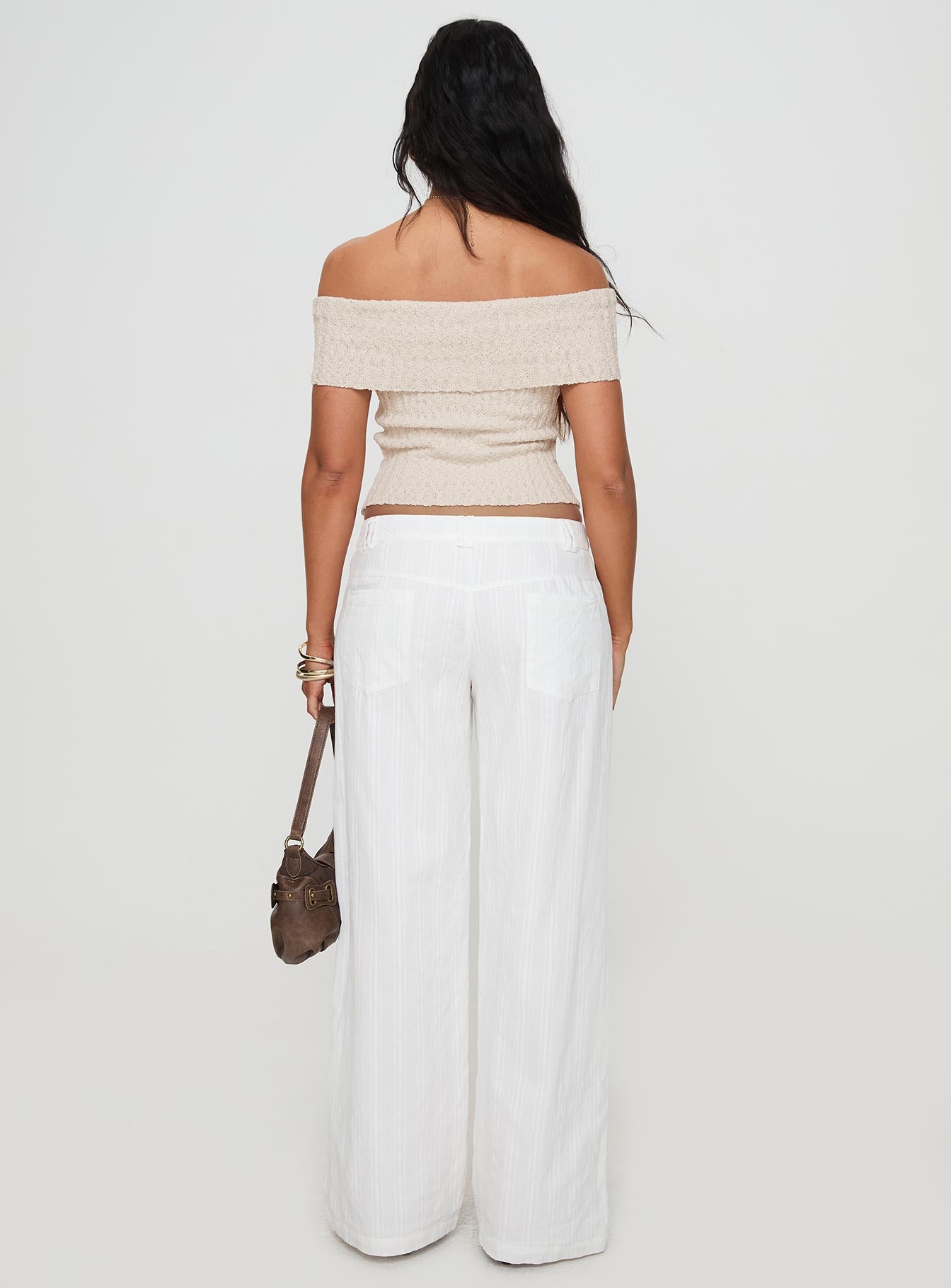 Vendi Low Rise Pant White Petite - Image 4