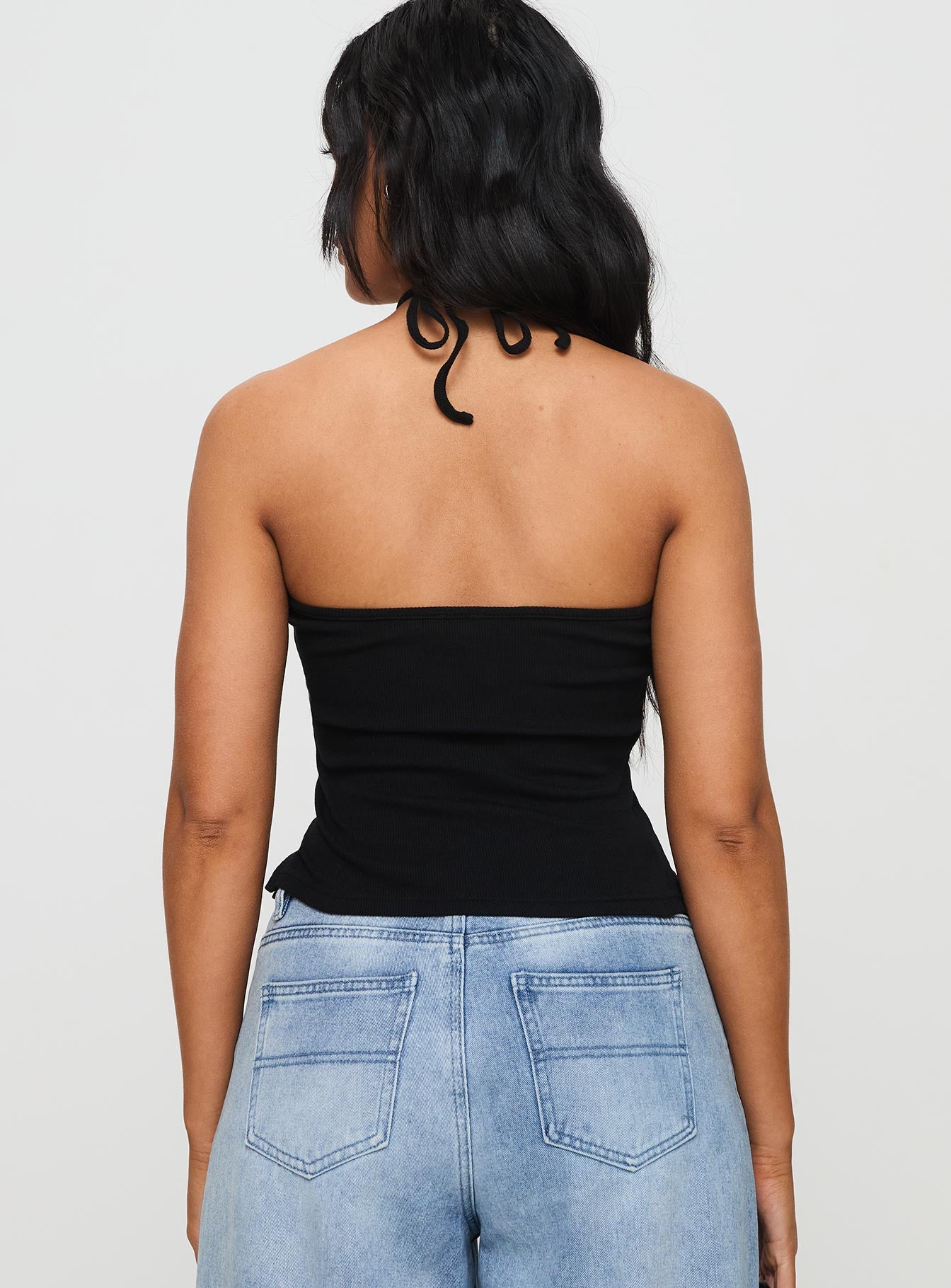 Baseline Halter Rib Top Black - Image 5