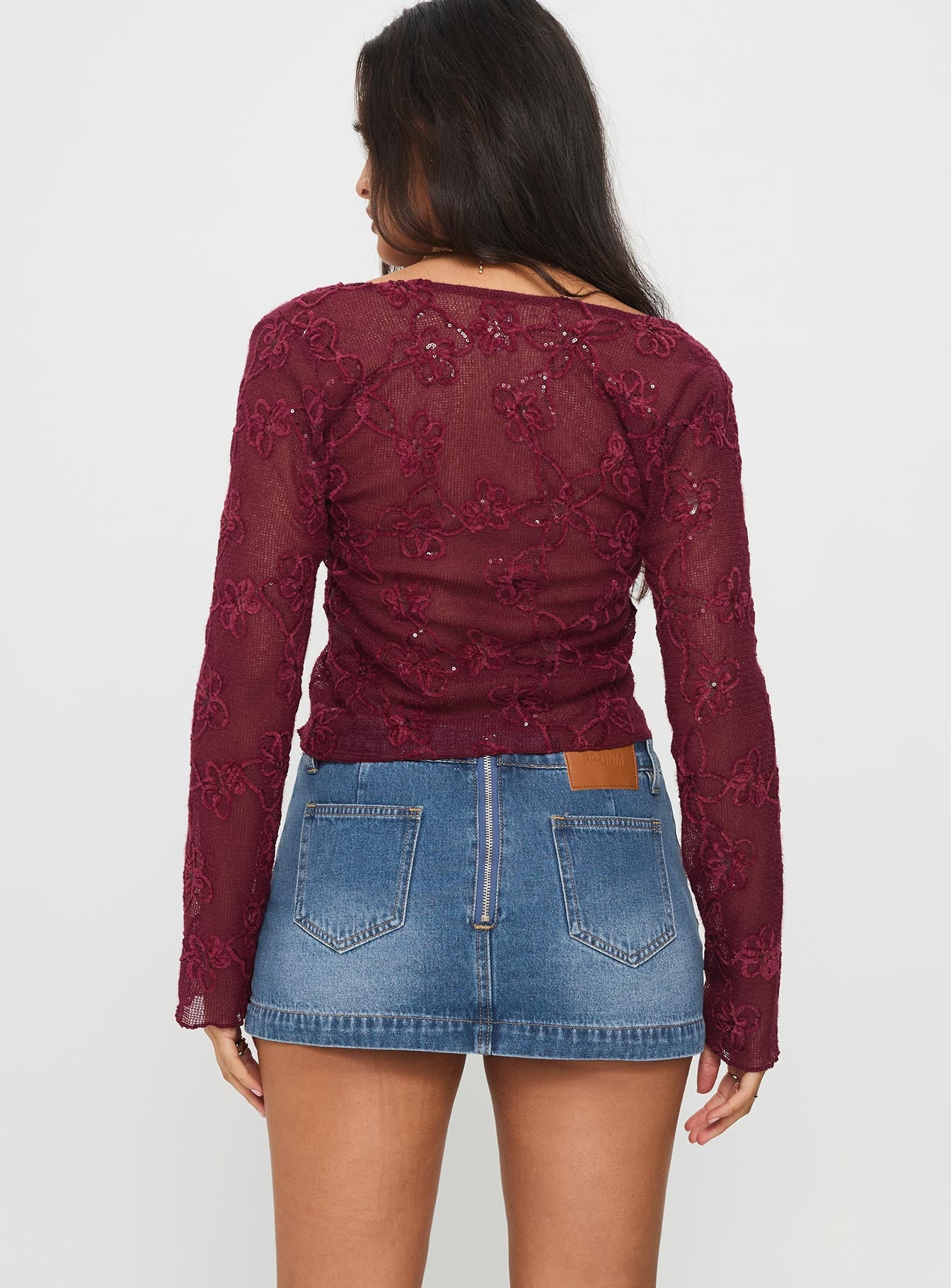 Darbi Denim Mini Skort Mid Blue - Image 5