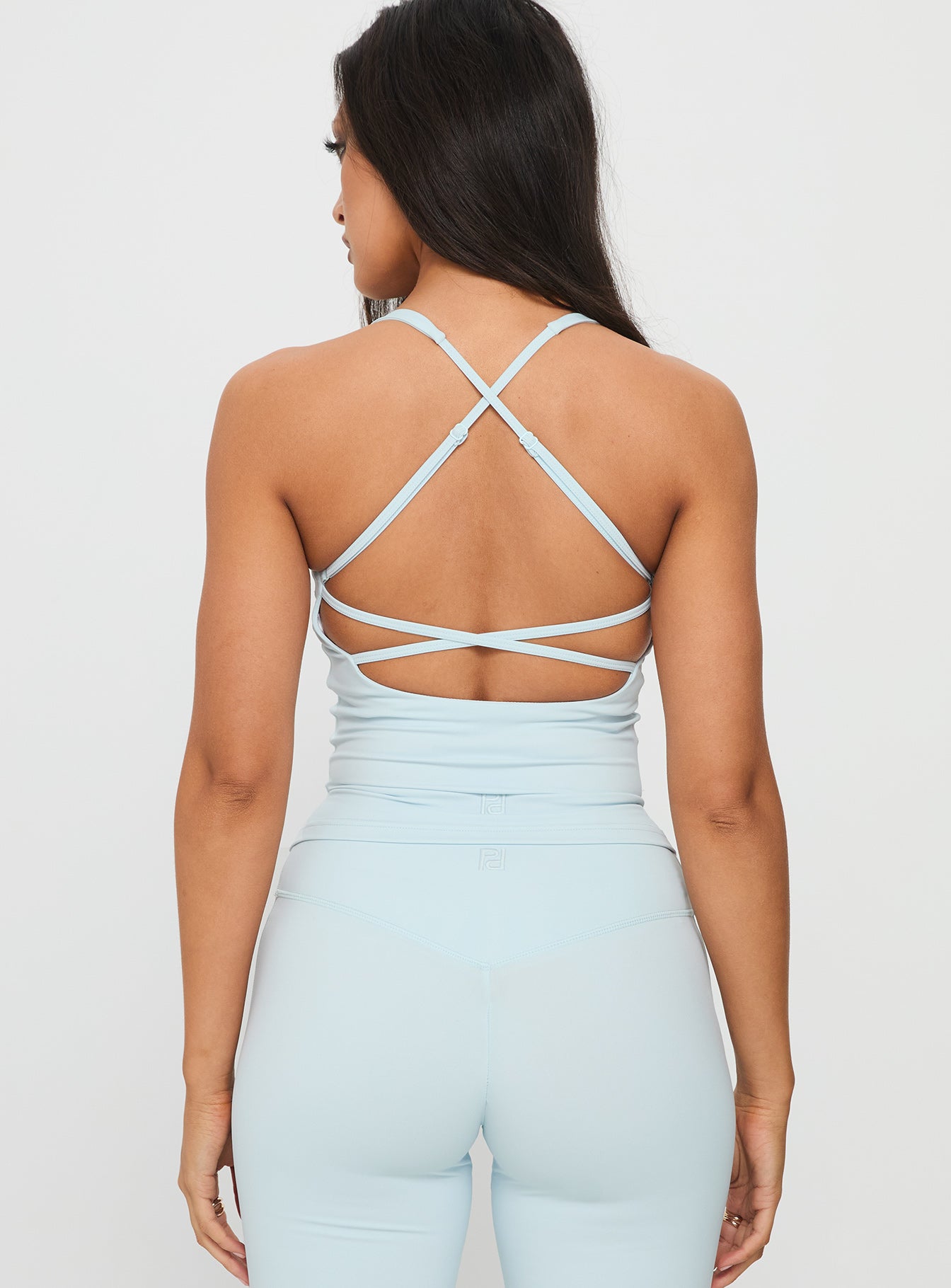 Layup Active Longline Cross Back Top Blue - Image 5