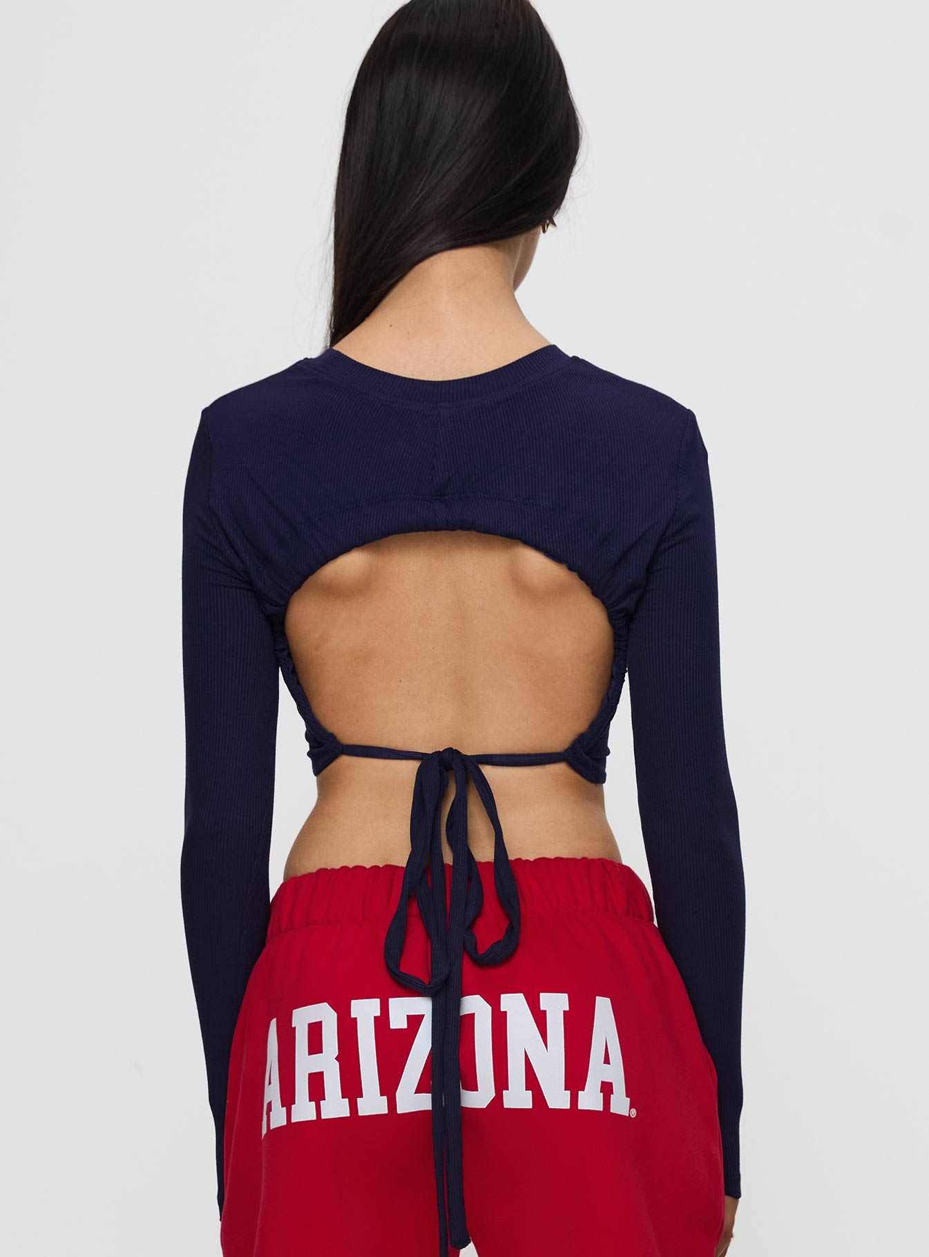 U Of A Bring It Back Long Sleeve Top Navy - Image 5