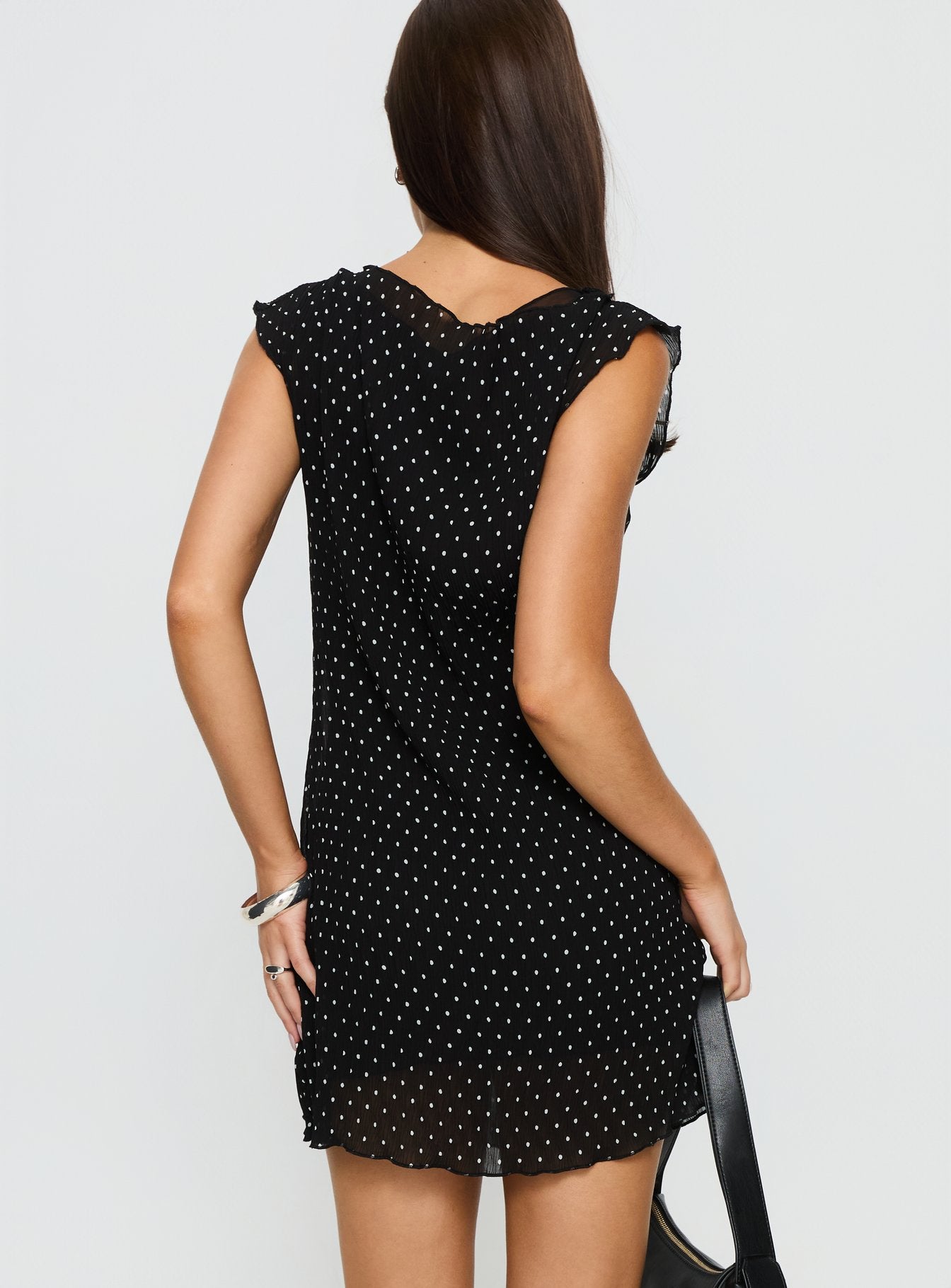Mariner Mini Dress Noir Polka - Image 5