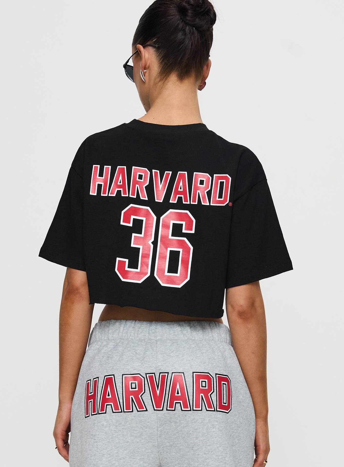 Harvard Graphic Track Top Black - Image 5
