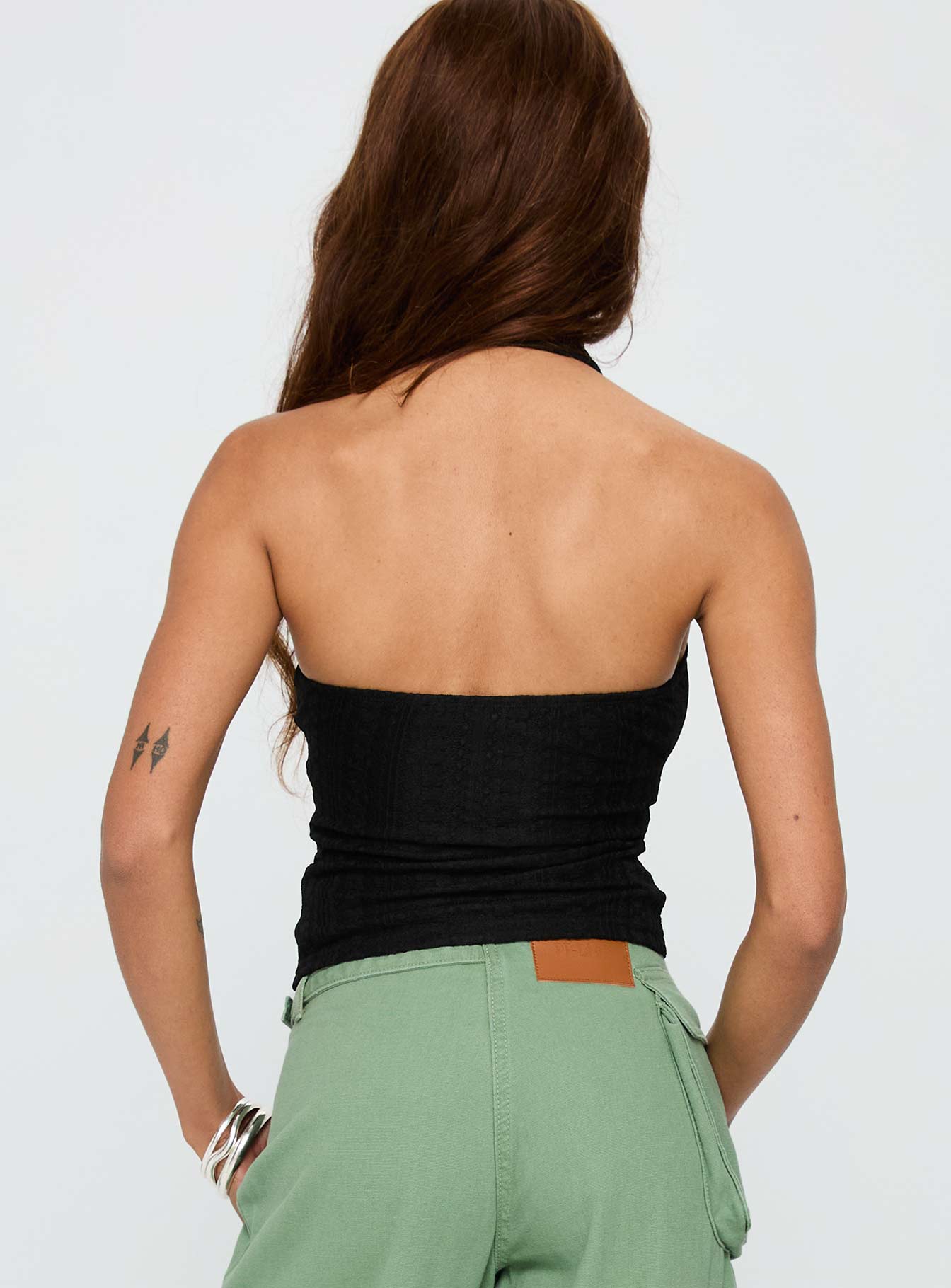 Just Talk Button Up Top Black - Image 4