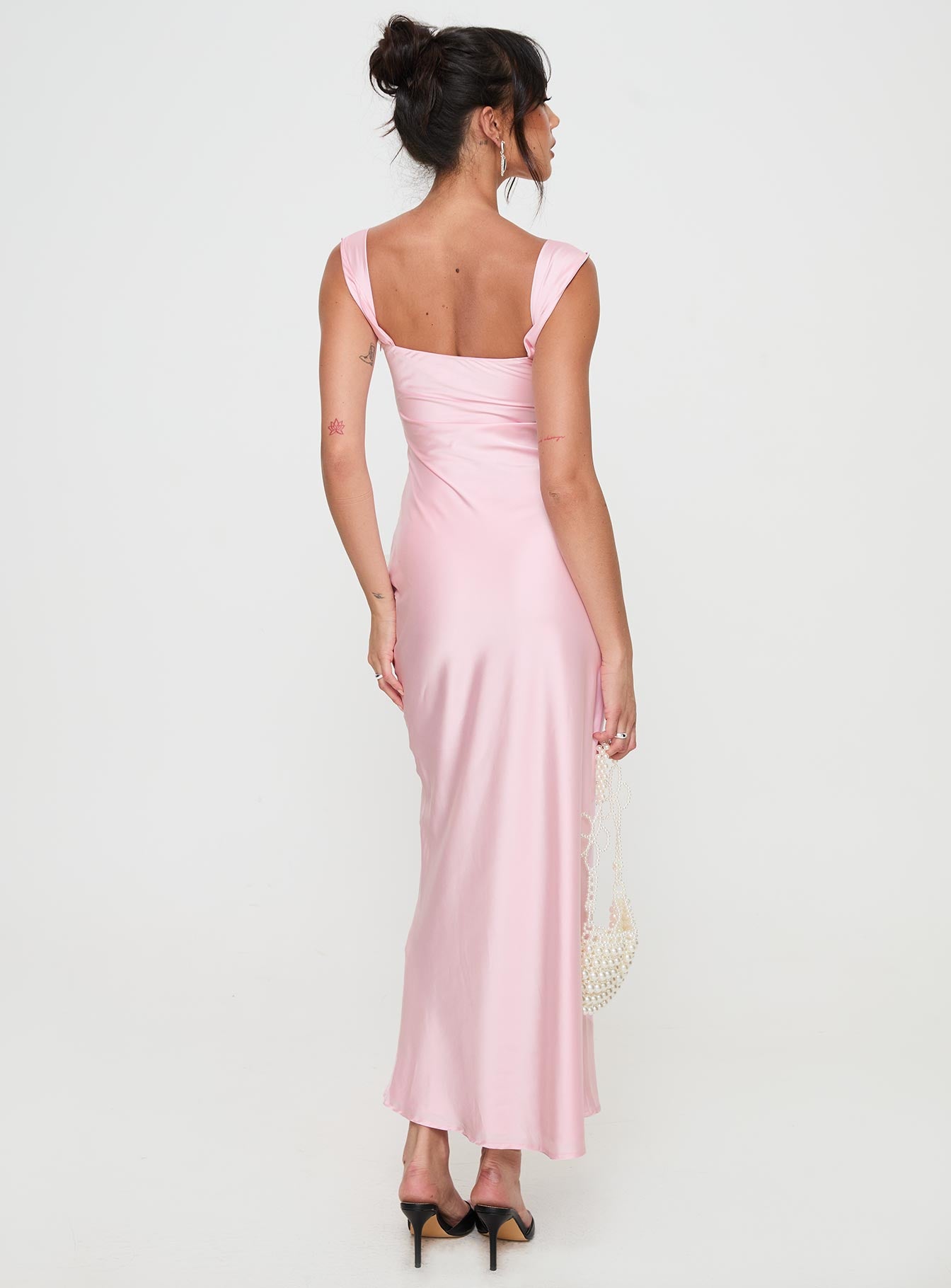 Azura Off The Shoulder Maxi Dress Pink - Image 5