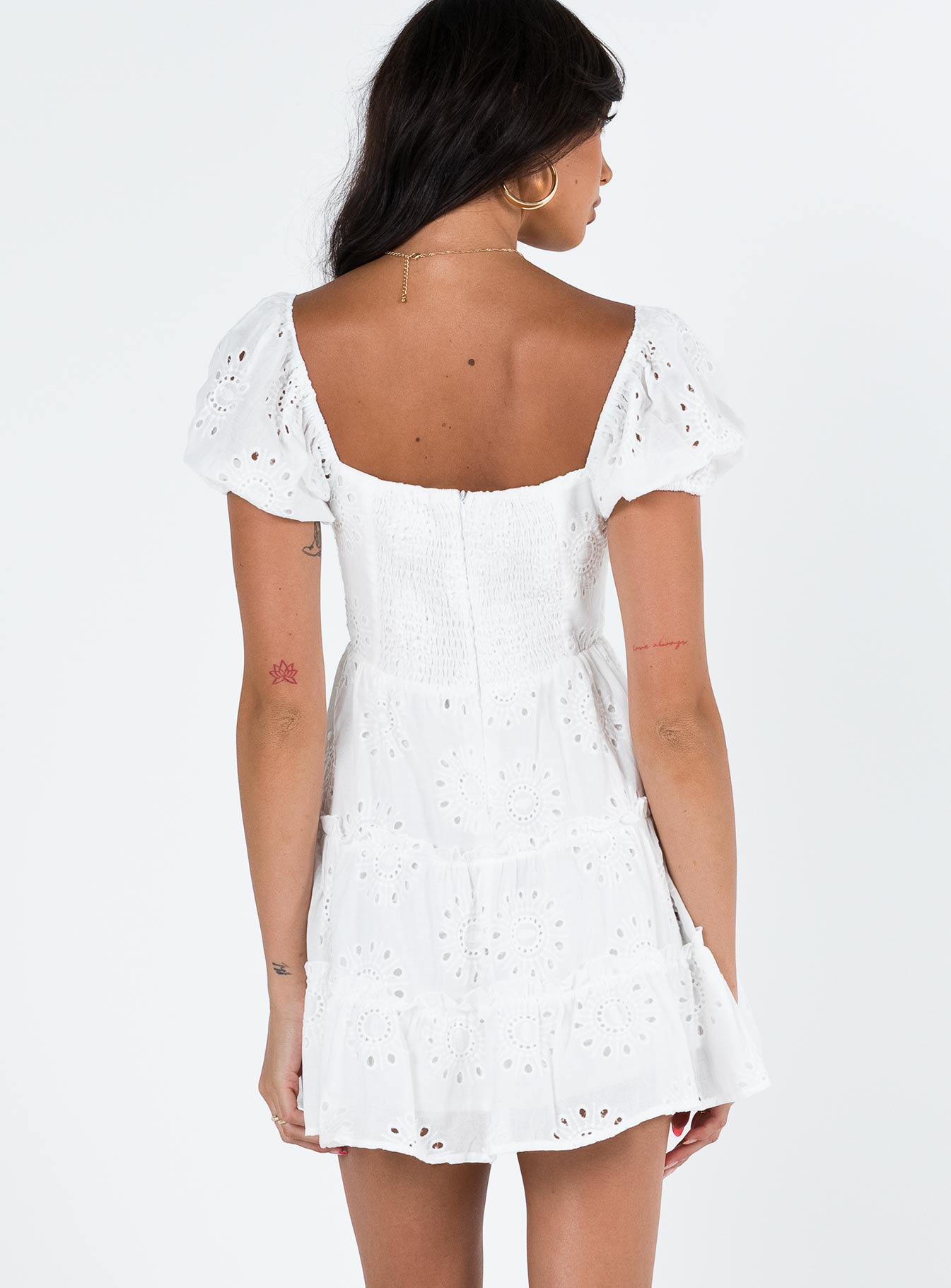 Lavine Mini Dress White - Image 5