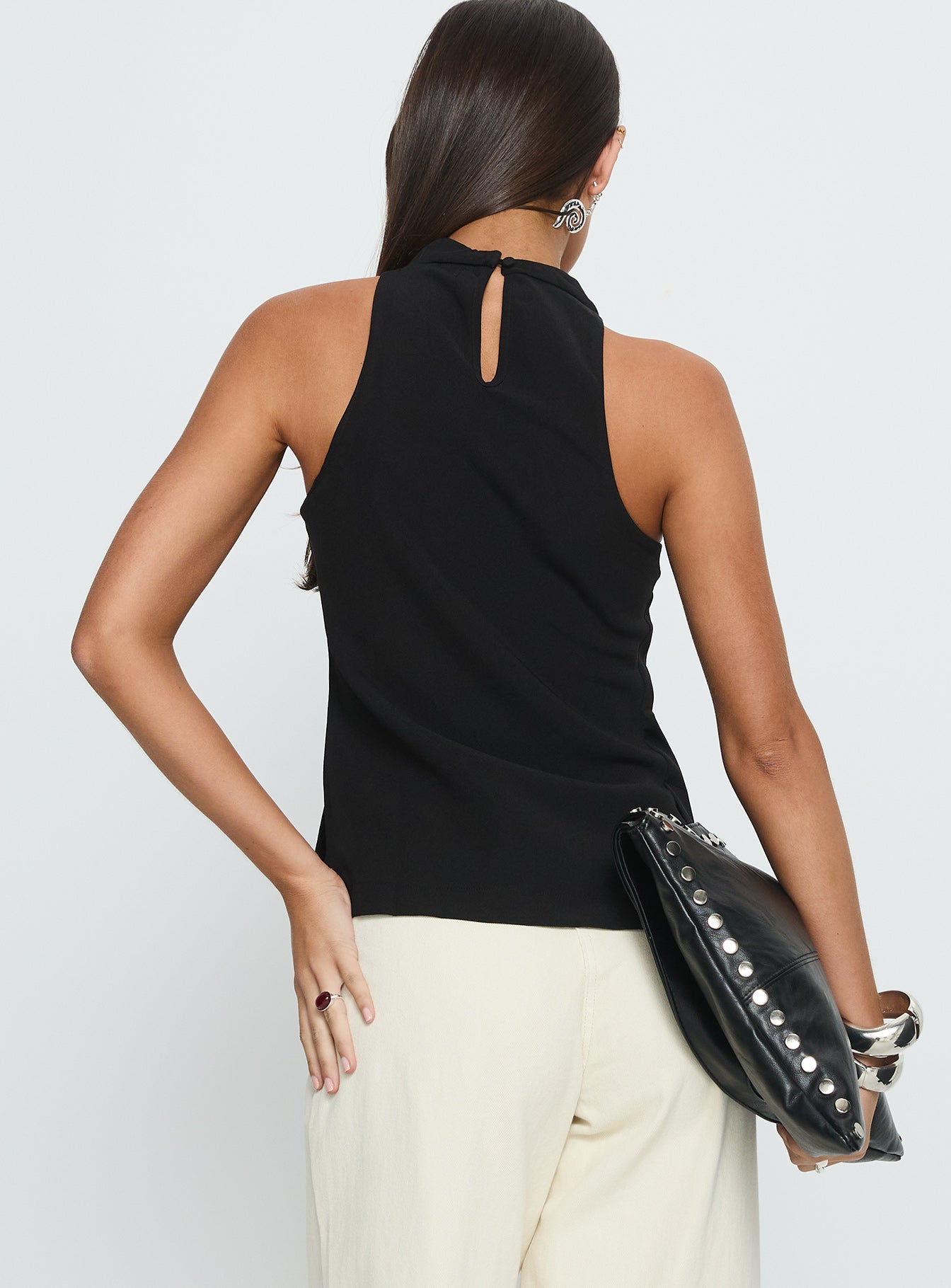 Days Get Dark Asymmetrical Top Black - Image 4