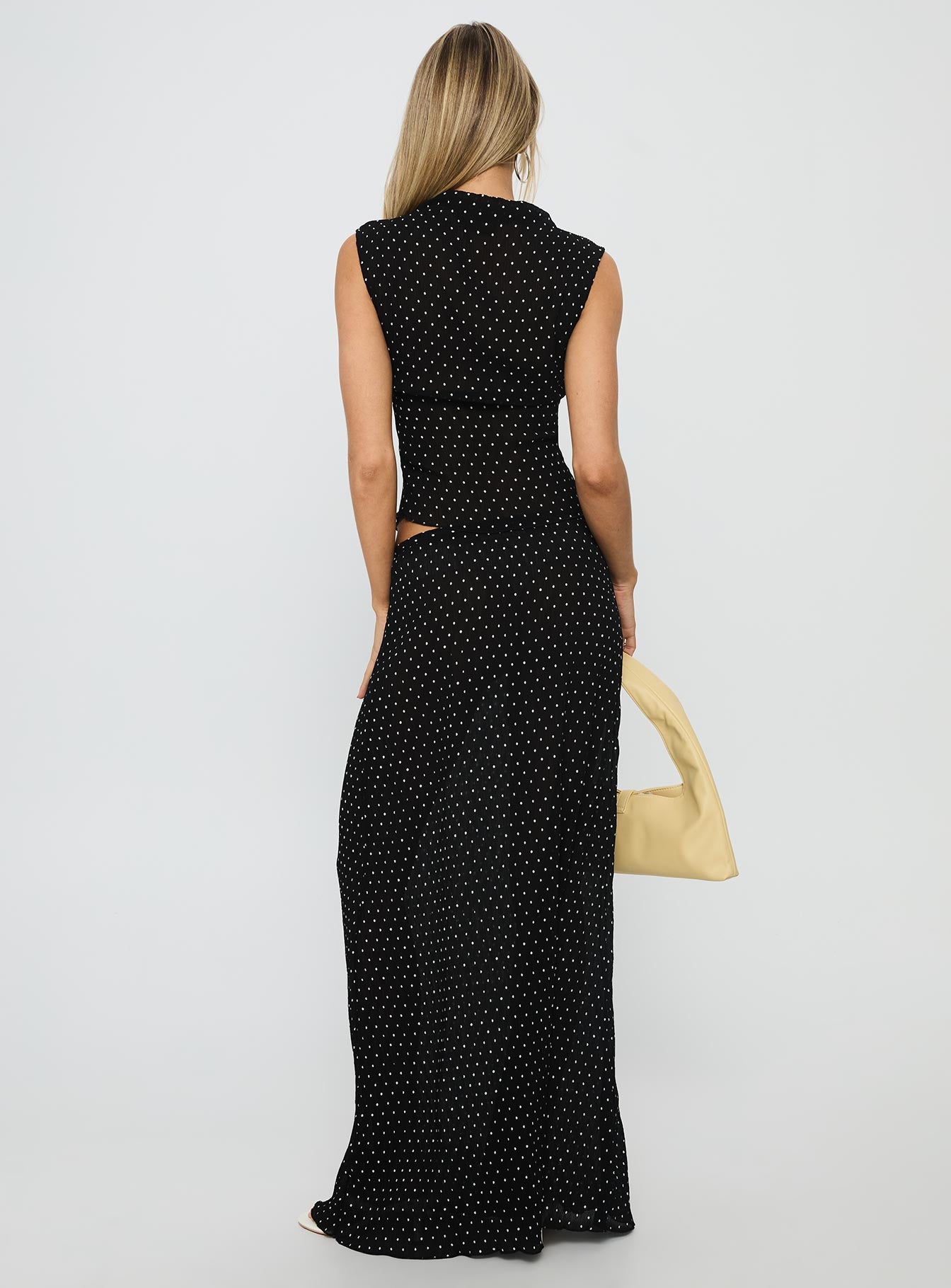 Ford Maxi Skirt Onyx Polka - Image 5
