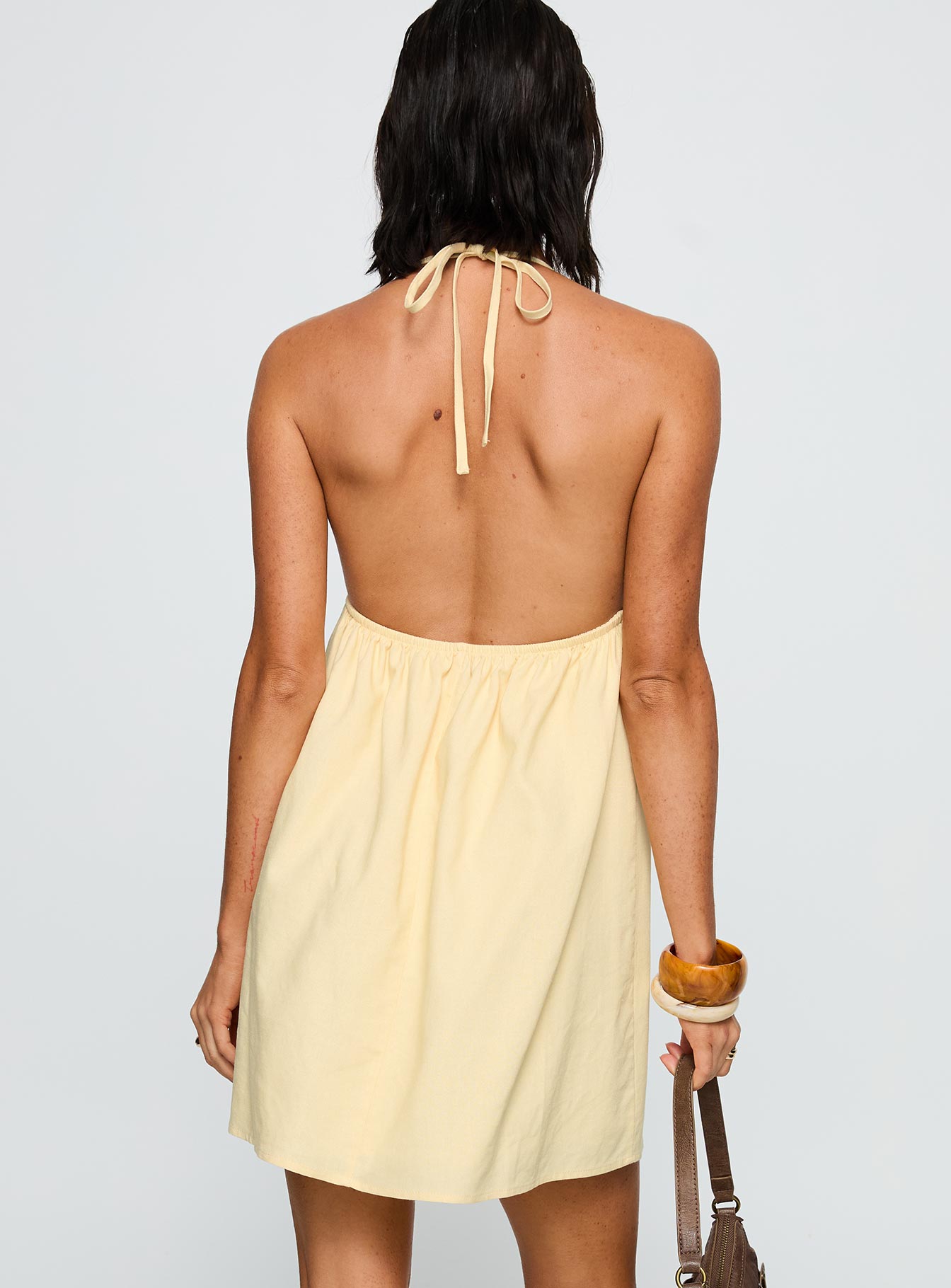 Melanea Mini Dress Yellow - Image 5