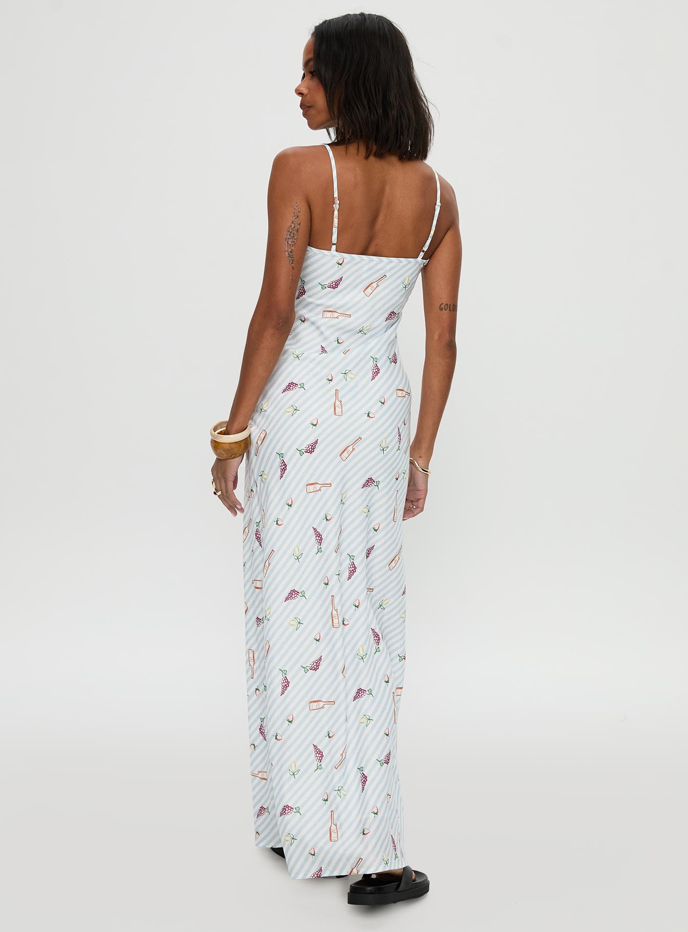 Charcuterie Maxi Dress Blue - Image 5