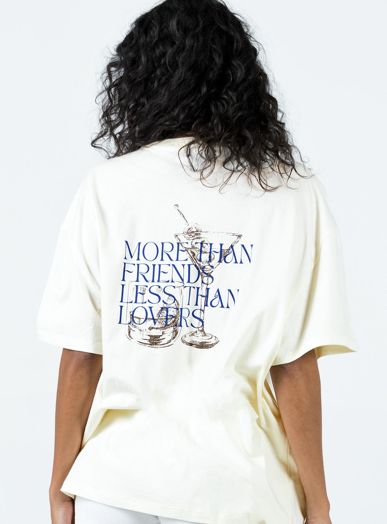 More Than Friends Oversized Tee Off White - Image 6
