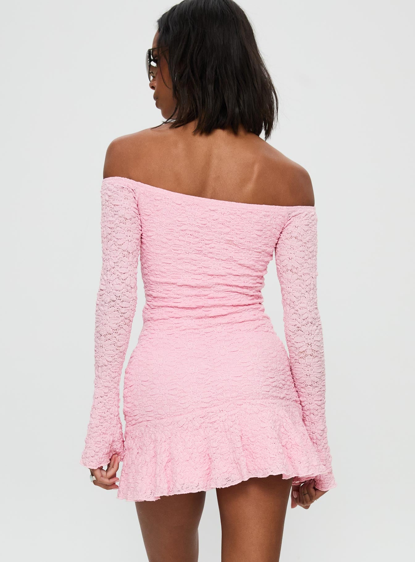 Vancesca Long Sleeve Mini Dress Pink - Image 5