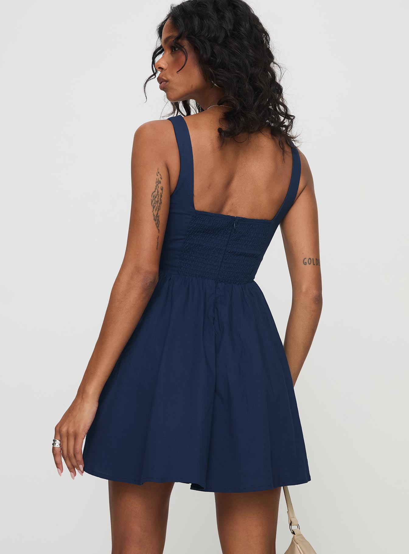 Martie Mini Dress Navy - Image 5