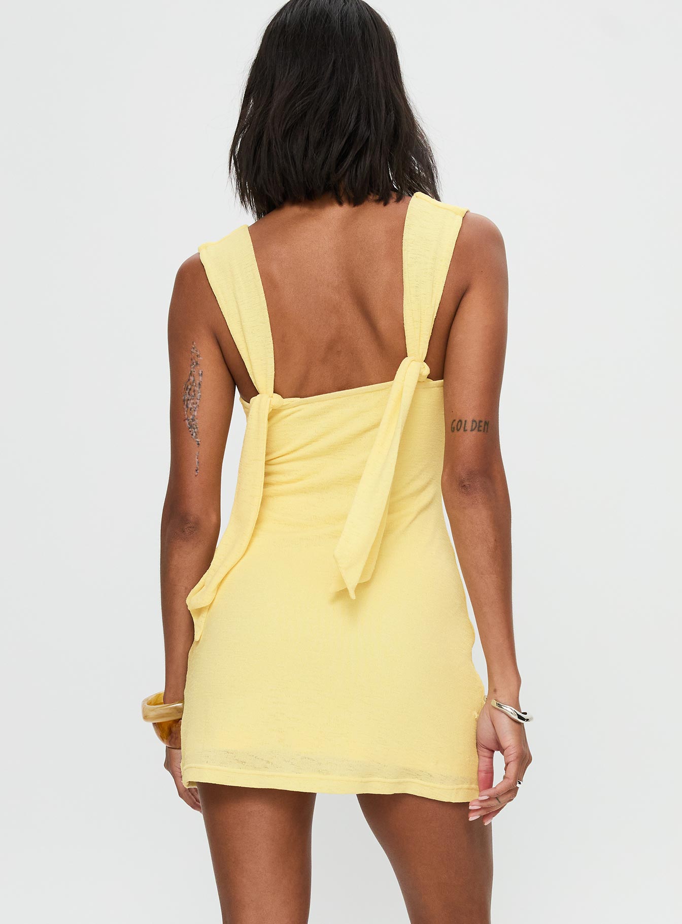 Steward Mini Dress Lemon - Image 5