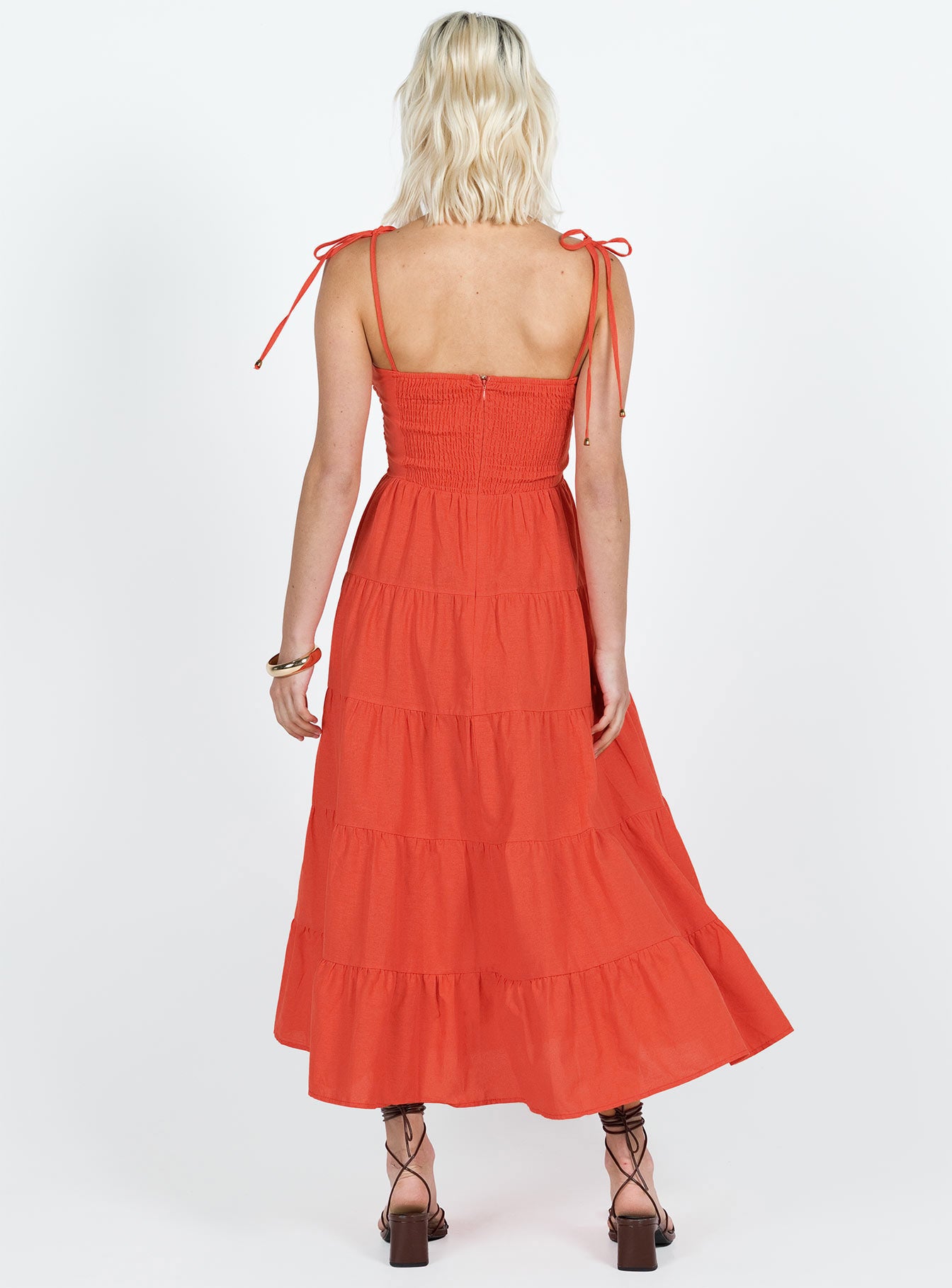 Chavez Midi Dress Red - Image 5