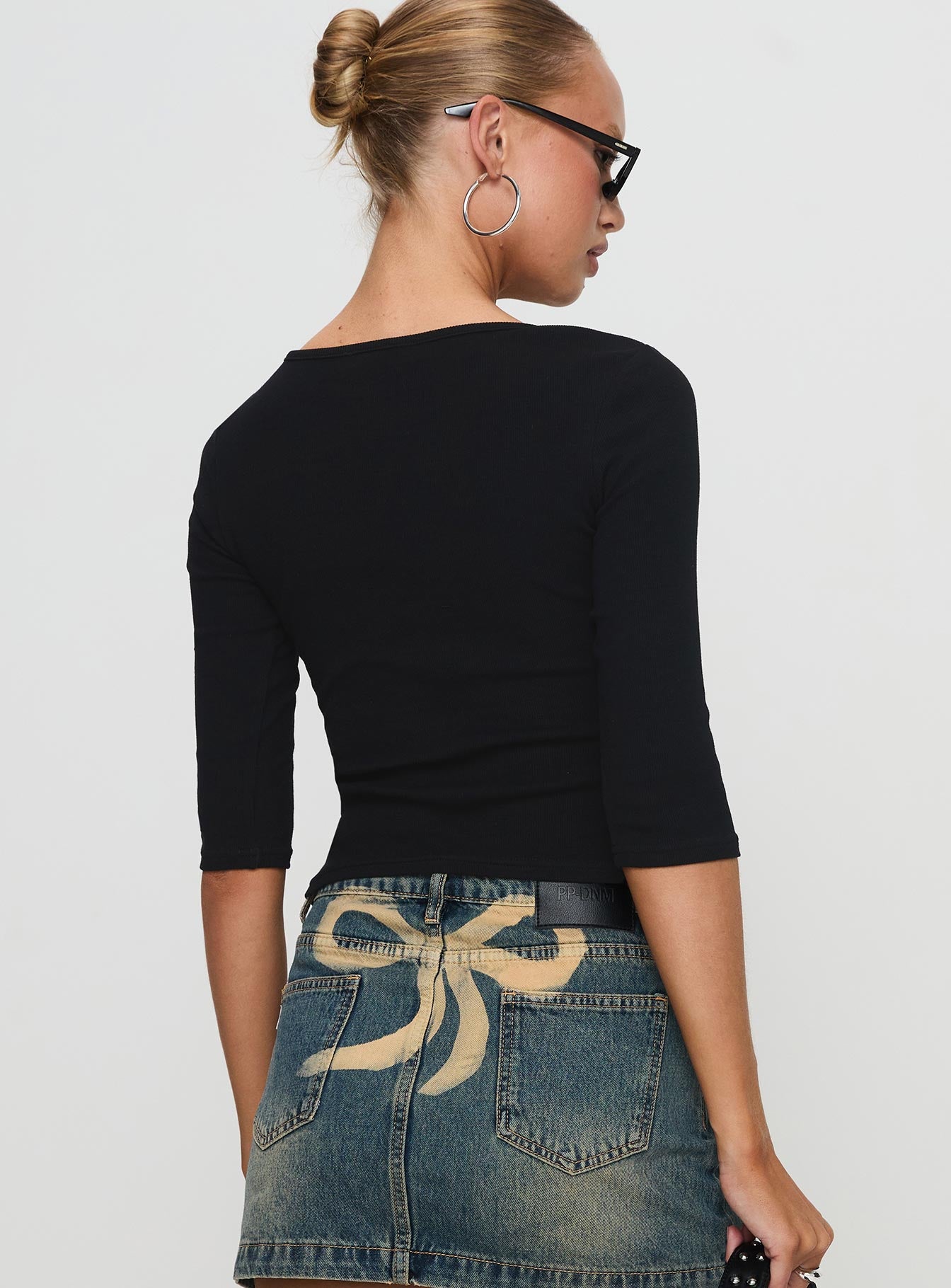 Elaia 34 Sleeve Top Black - Image 5