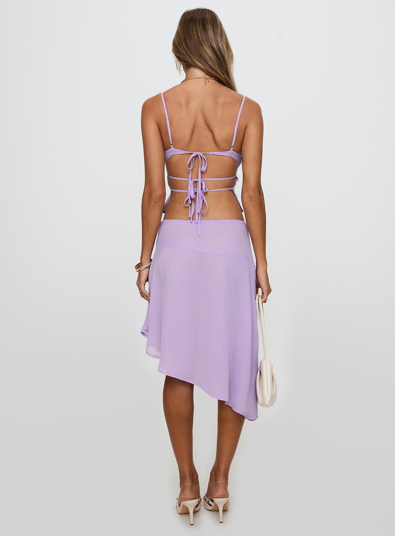 Pappilion Asymmetrical Skirt Lilac - Image 5