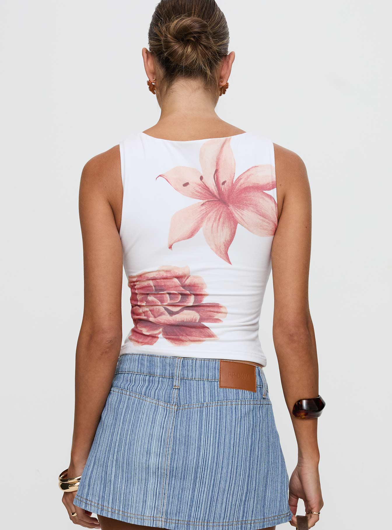 Pegasus Boat Neck Top White Floral - Image 5