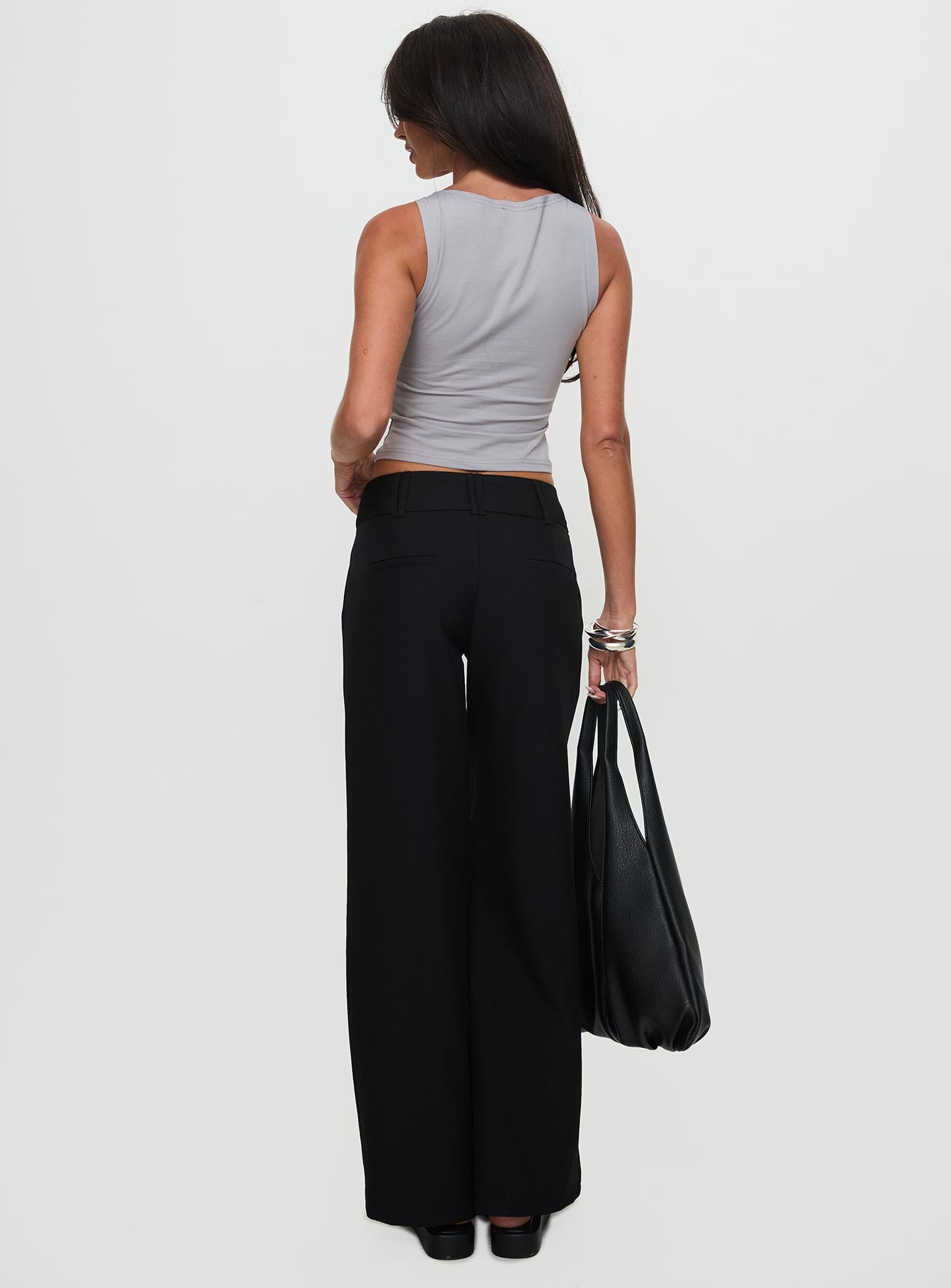 Two Lovers Low Rise Pants Black Petite - Image 5