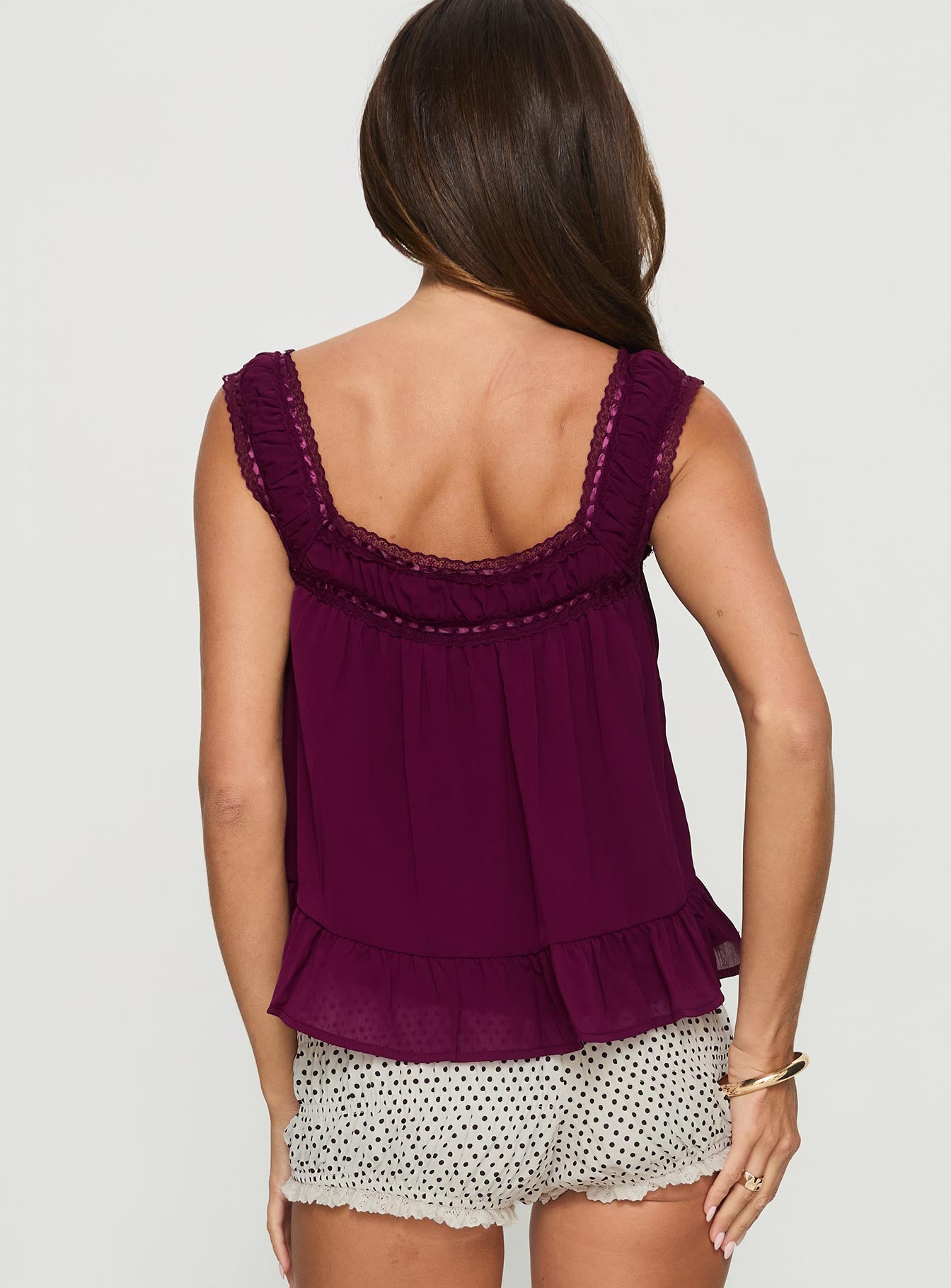 Eluisa Lace Top Plum - Image 5