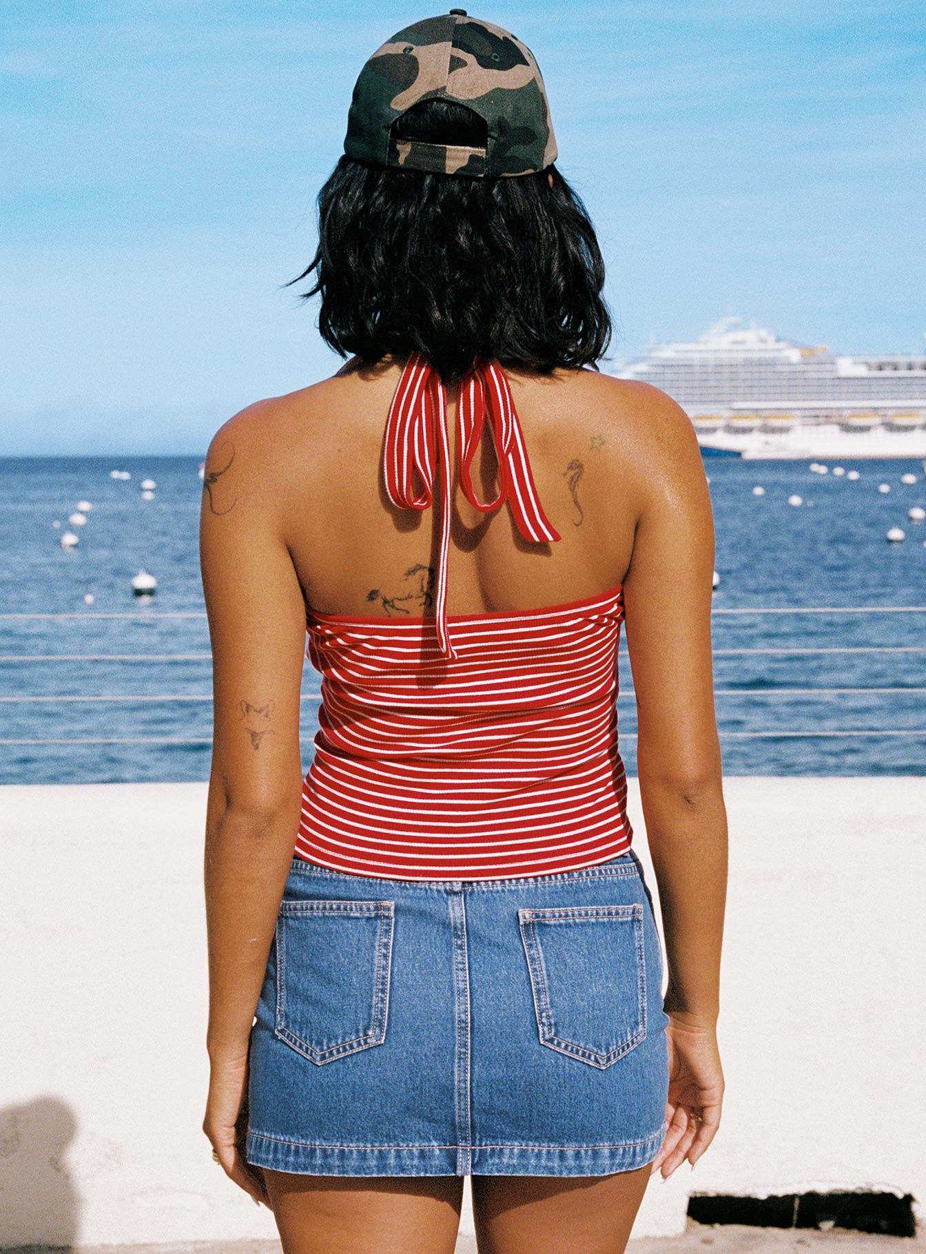Fossils Denim Mini Skirt Blue Tall - Image 3