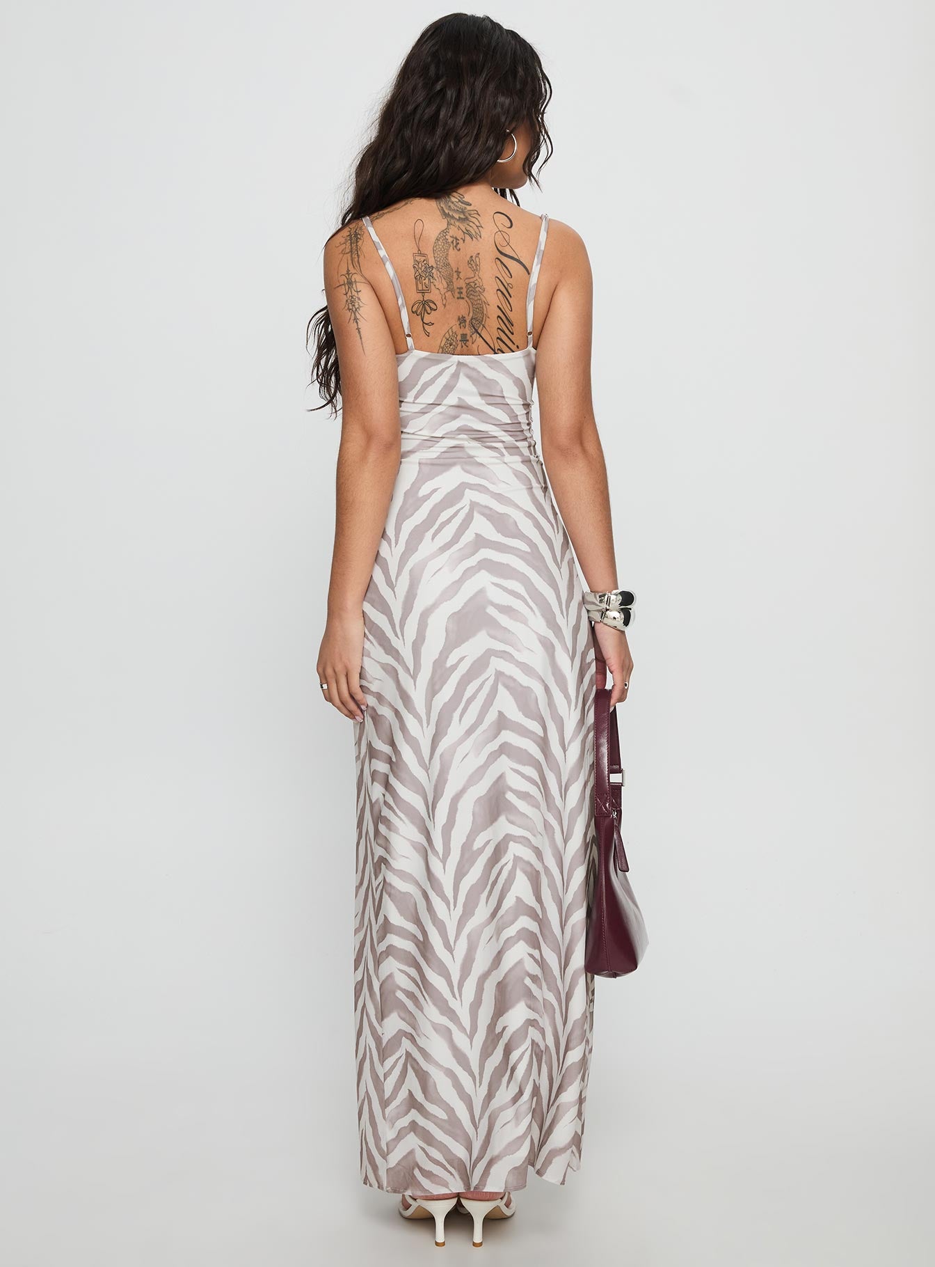 Kierra Mesh Maxi Dress Zebra - Image 5