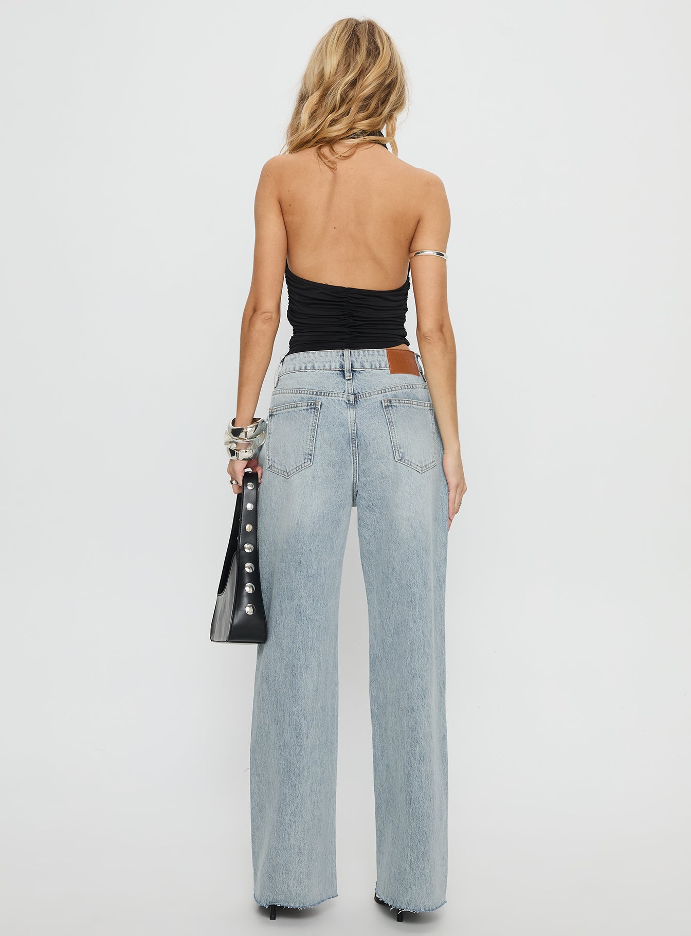 Henesey High Rise Straight Leg Jeans Light Wash - Image 5