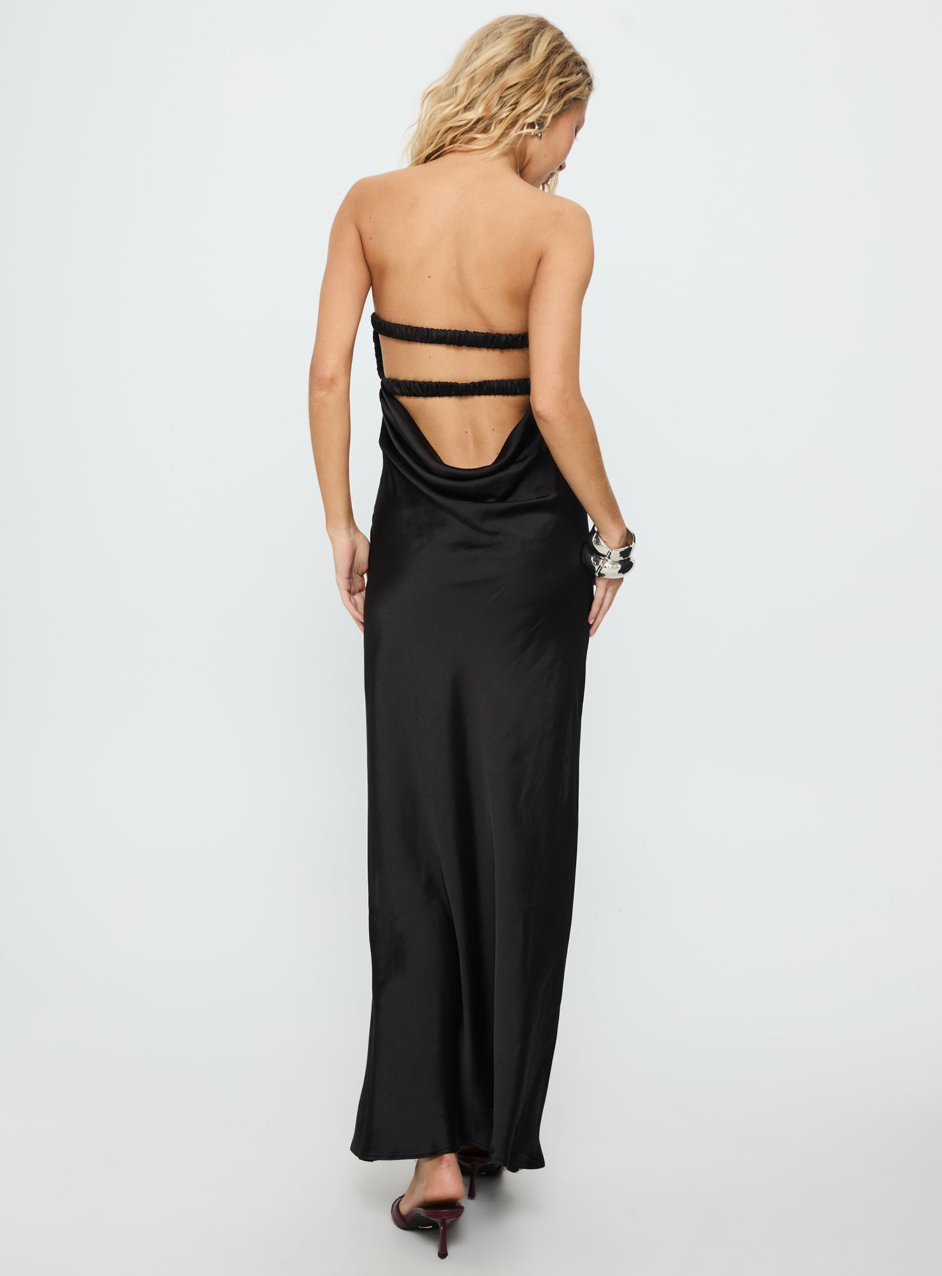 Faviola Strapless Maxi Dress Black - Image 5