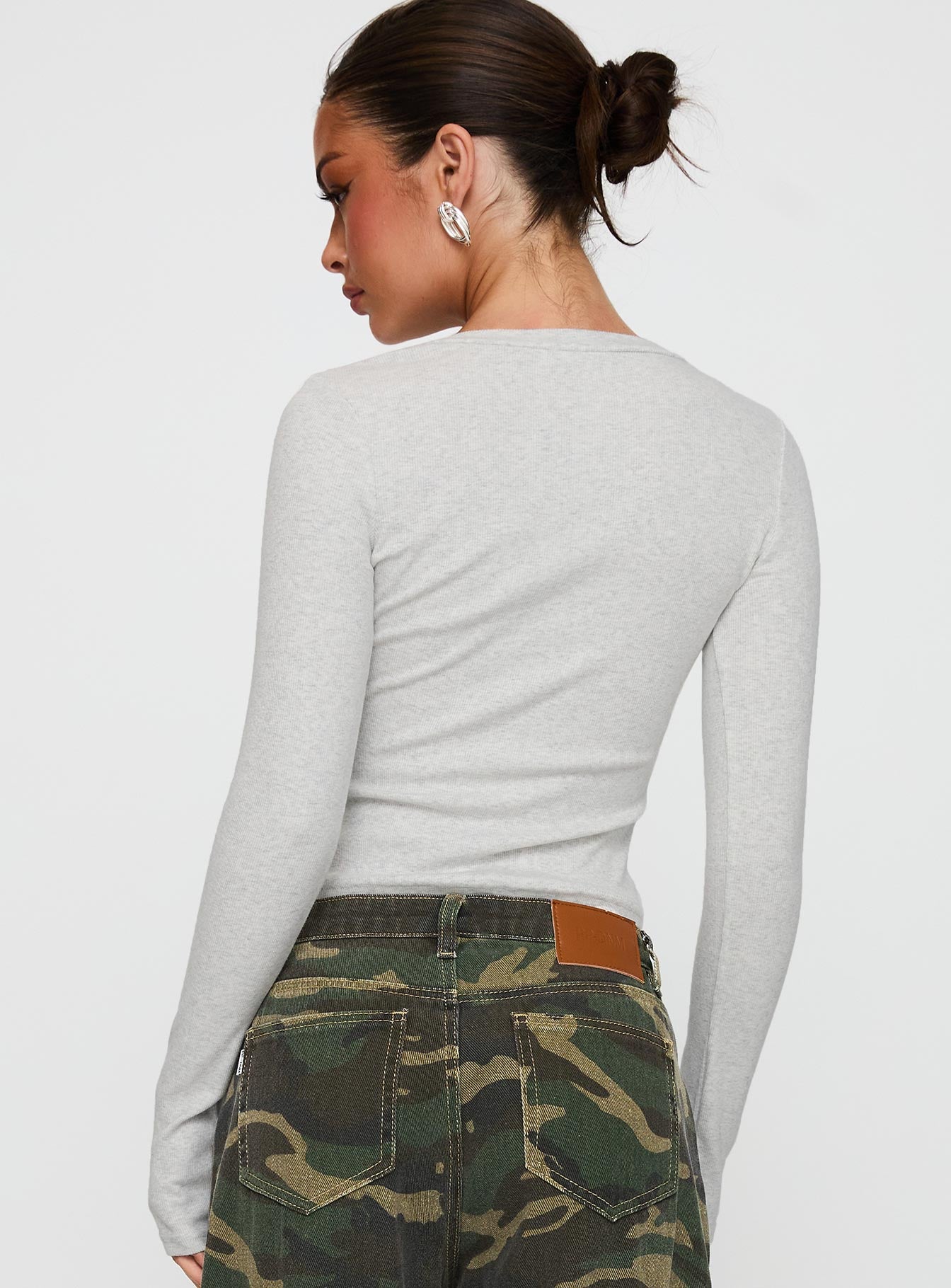 Sandra Dee Knit Top Grey Marle - Image 5