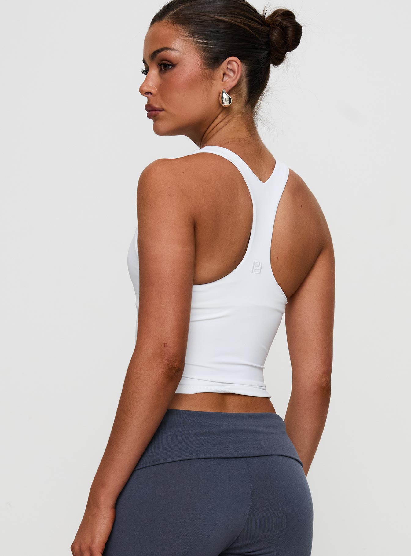 Fast Track Longline Active Tank Top White - Image 5