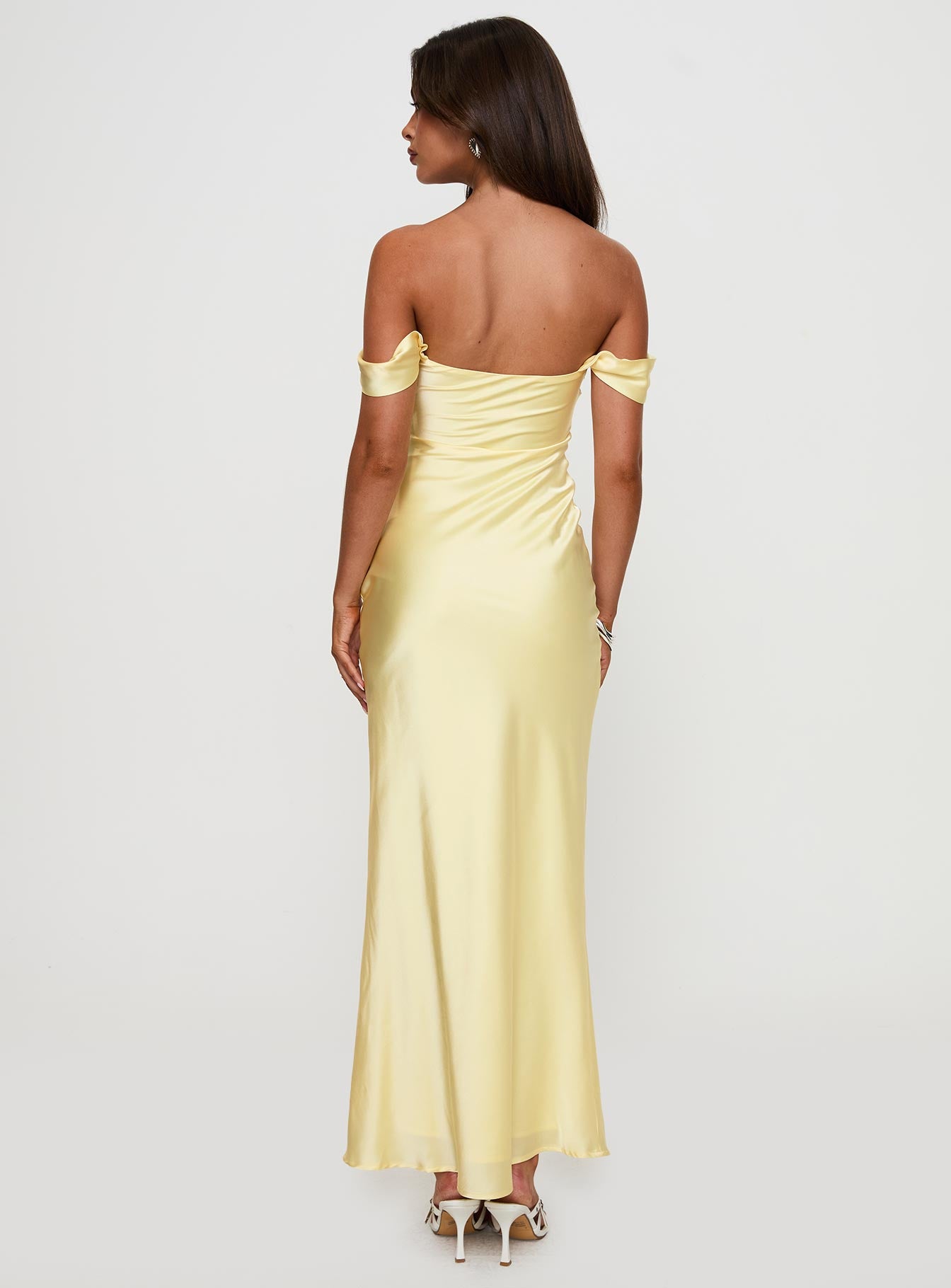 Azura Off The Shoulder Maxi Dress Yellow - Image 5