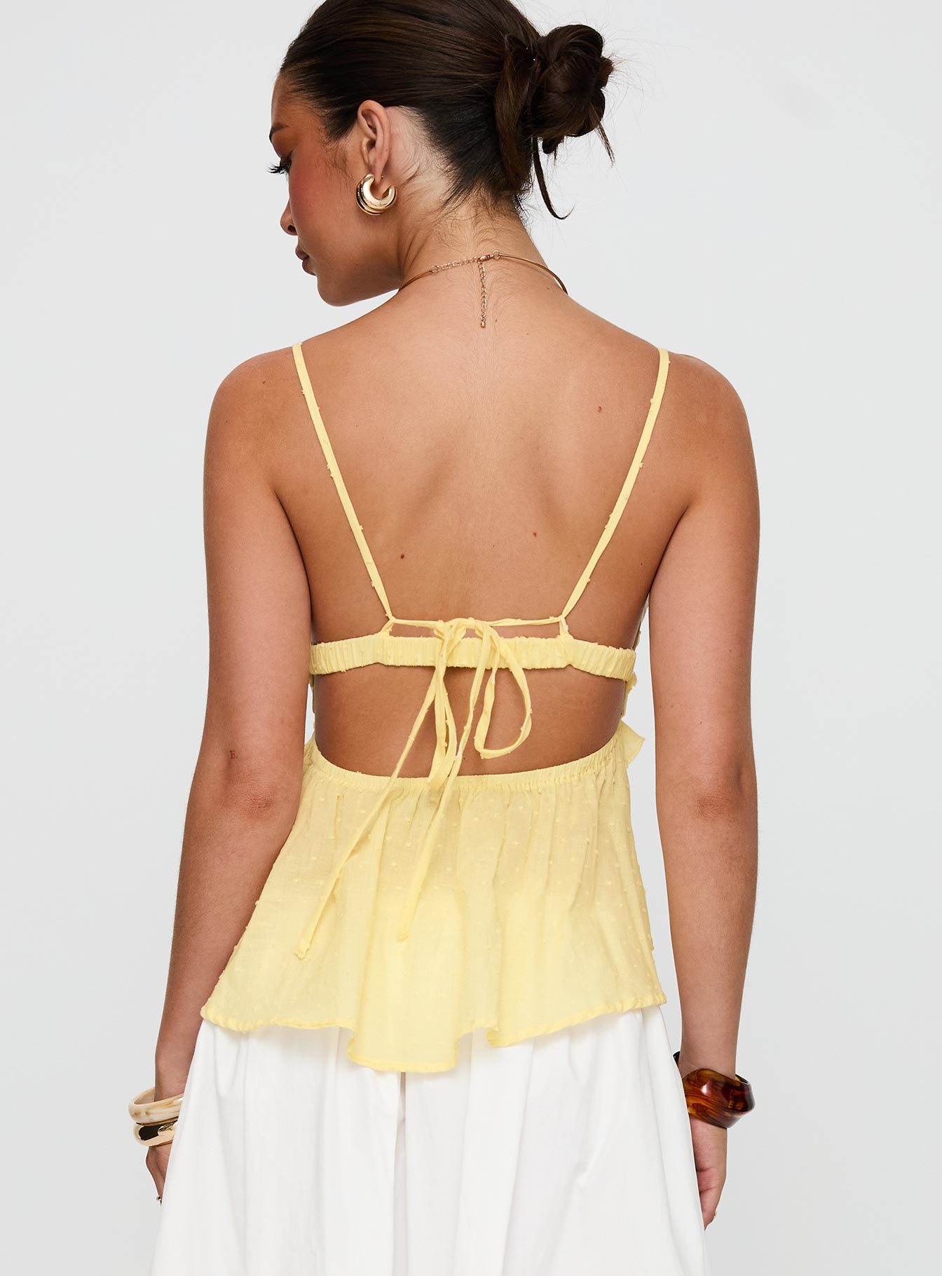 Blondelle Frill Detail Top Yellow - Image 5