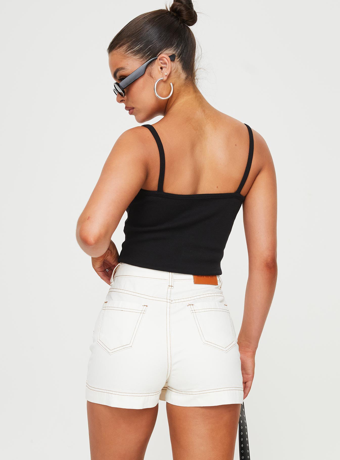 Katlynne Denim Mini Skort White - Image 5
