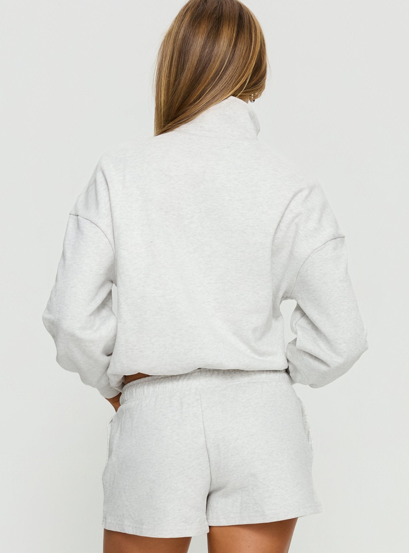 Rozanna 14 Zip Jumper Grey Marle - Image 5