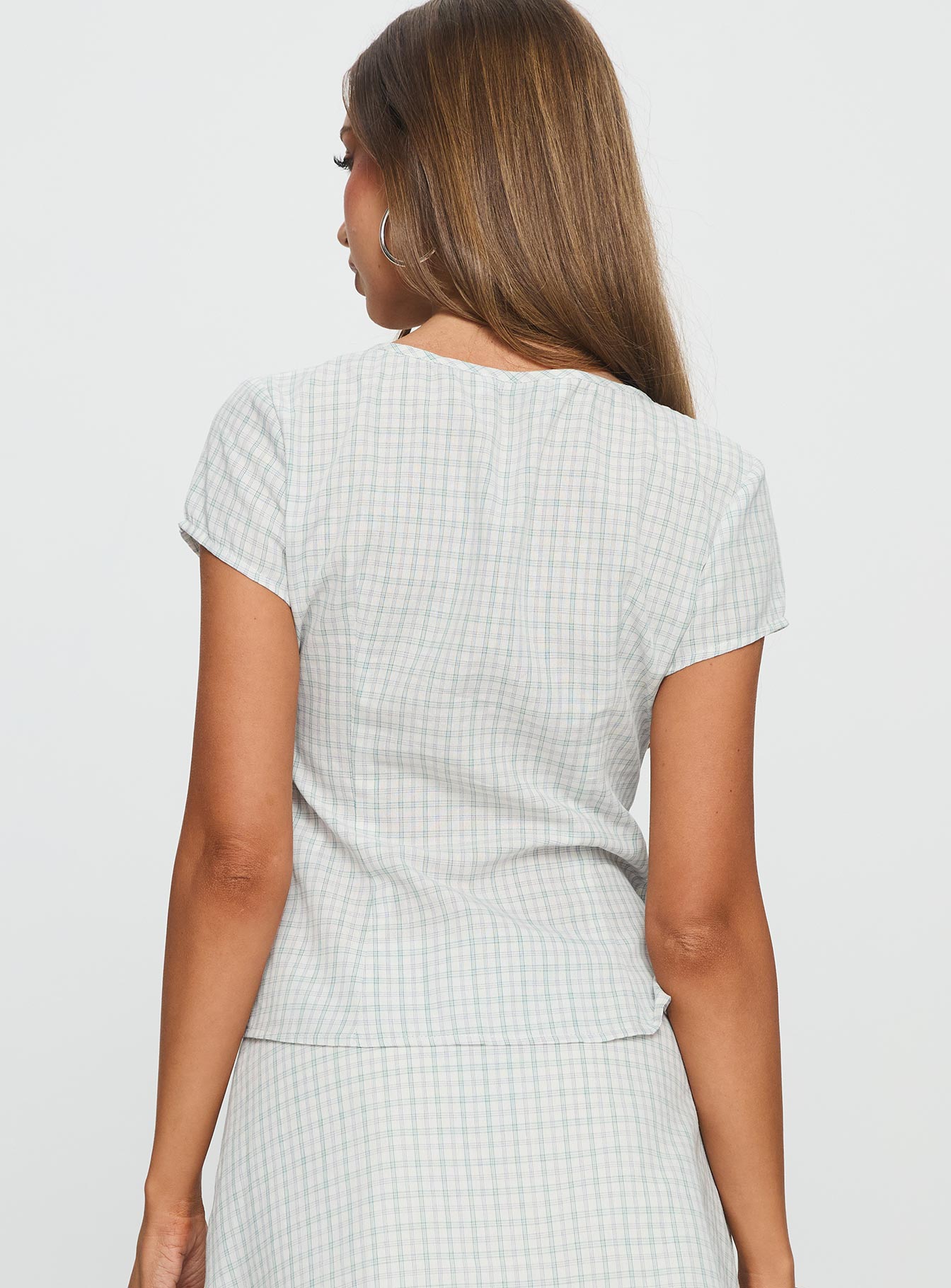 Prominent Wrap Top Green Check - Image 5