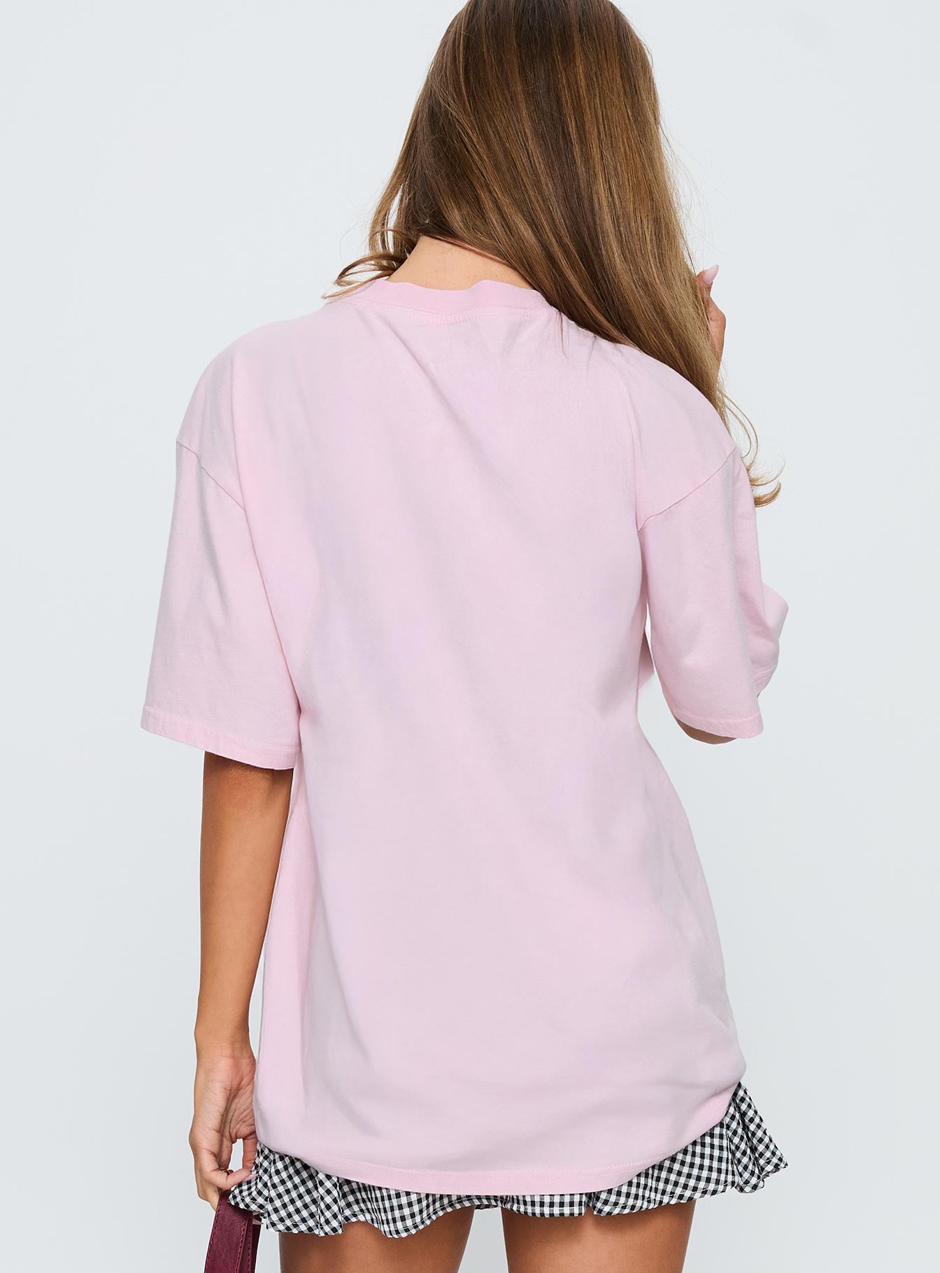Led Zeppelin Oversized Vintage Graphic Top Pink - Image 4