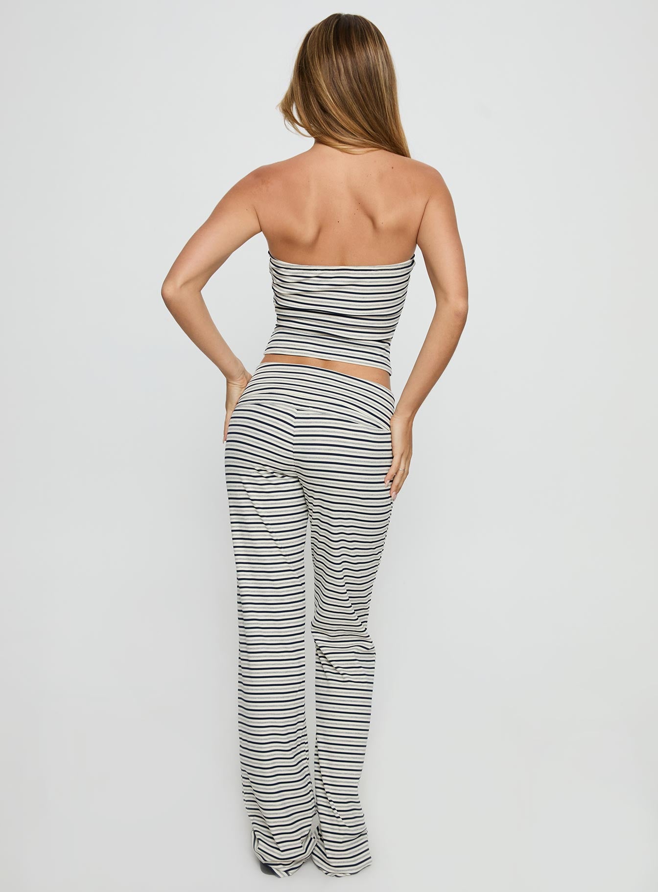 Ace Of Spades Strapless Set Navy Grey Stripe - Image 5