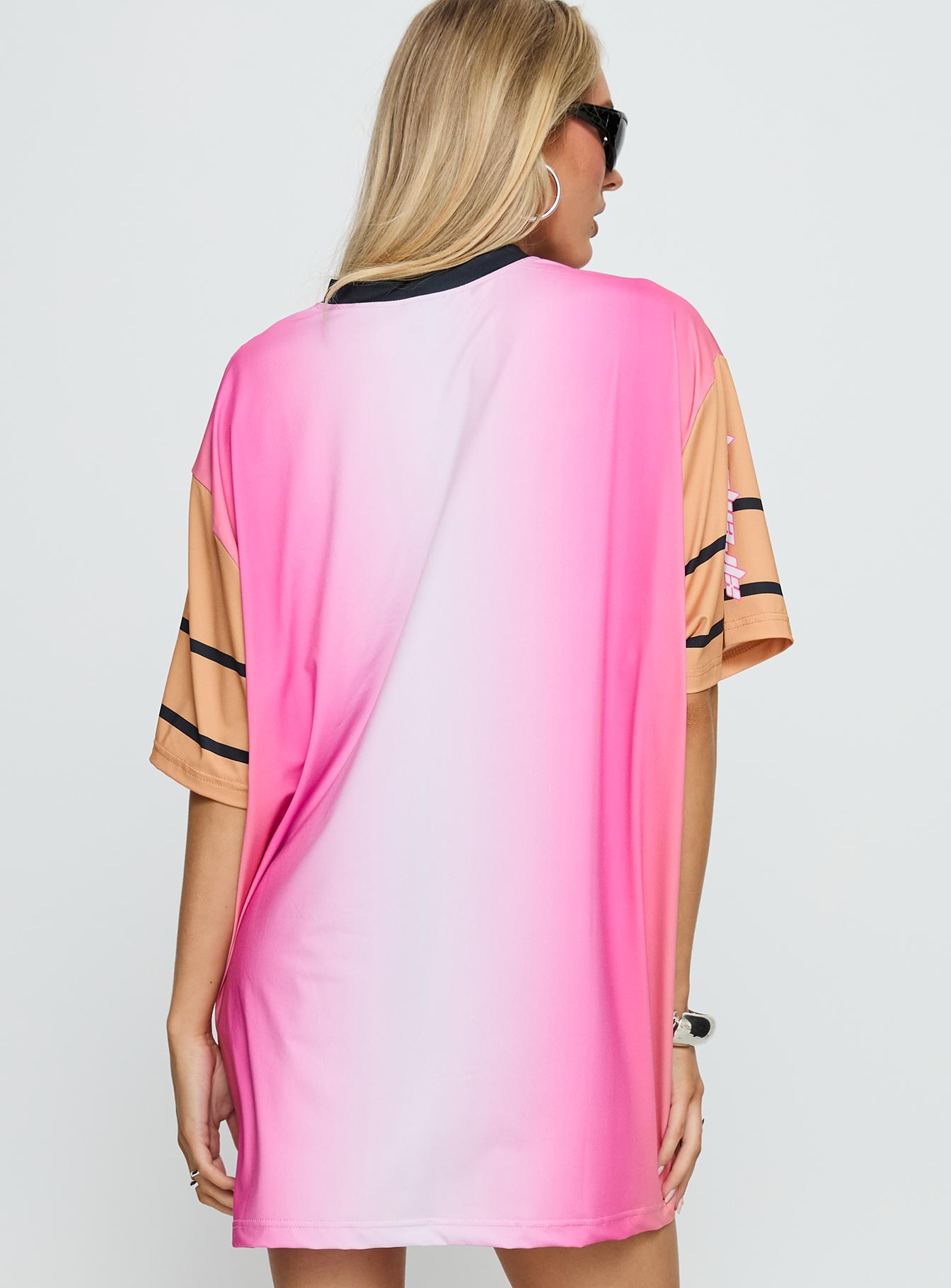Moto Angel Graphic Top Pink Orange - Image 4
