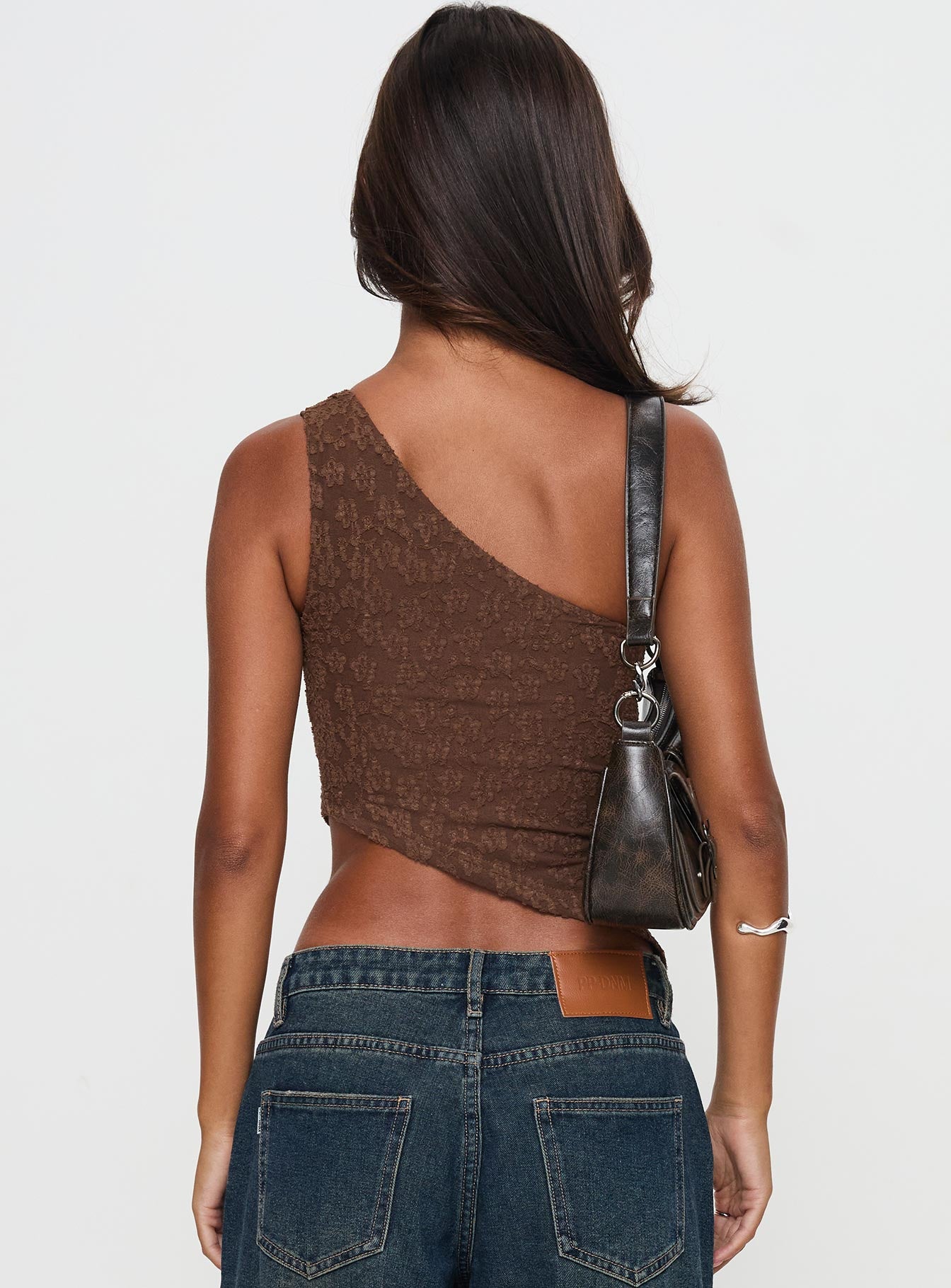 Toomba One Shoulder Top Brown - Image 5