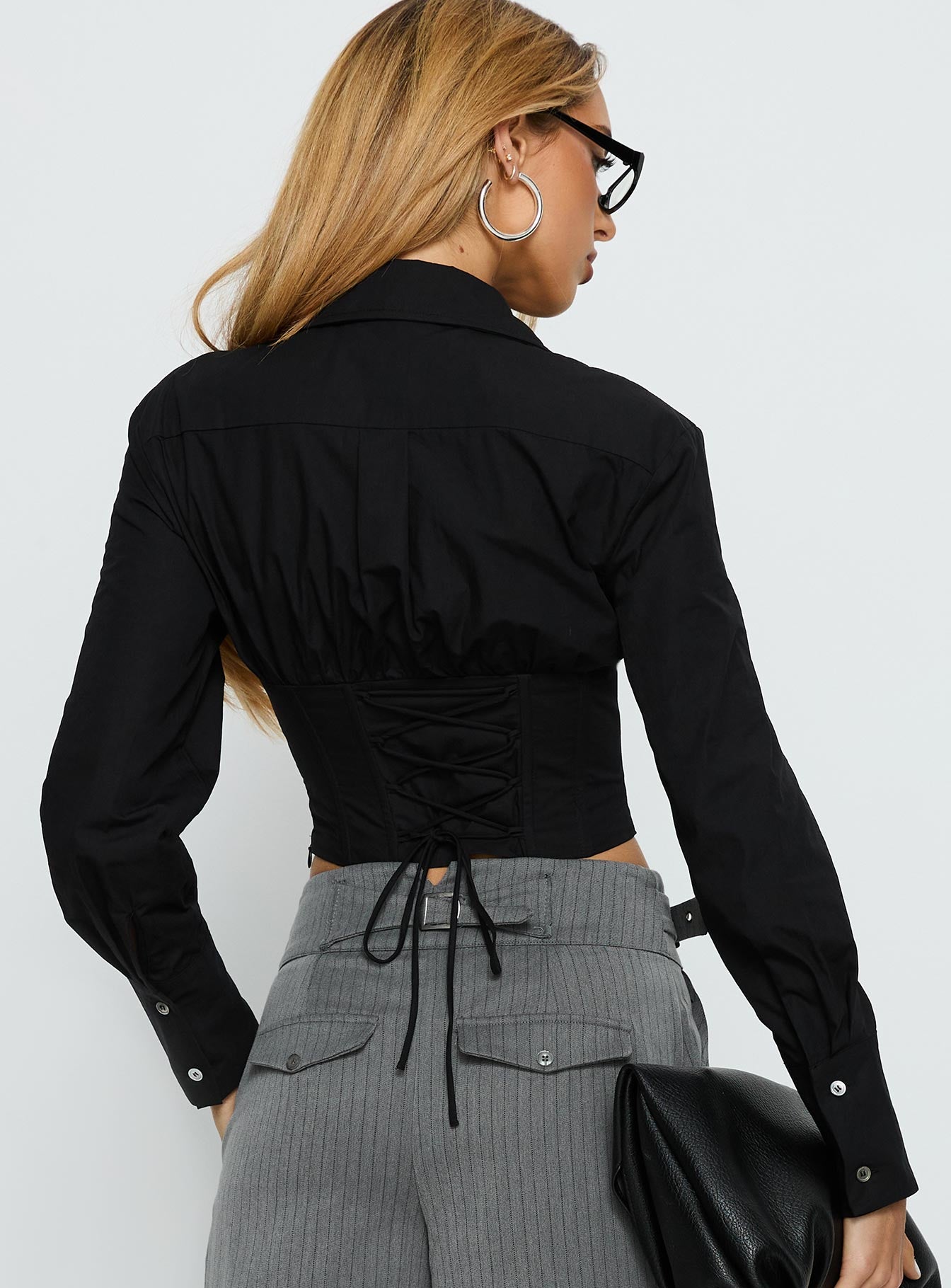 Darvell Corset Shirt Black - Image 5