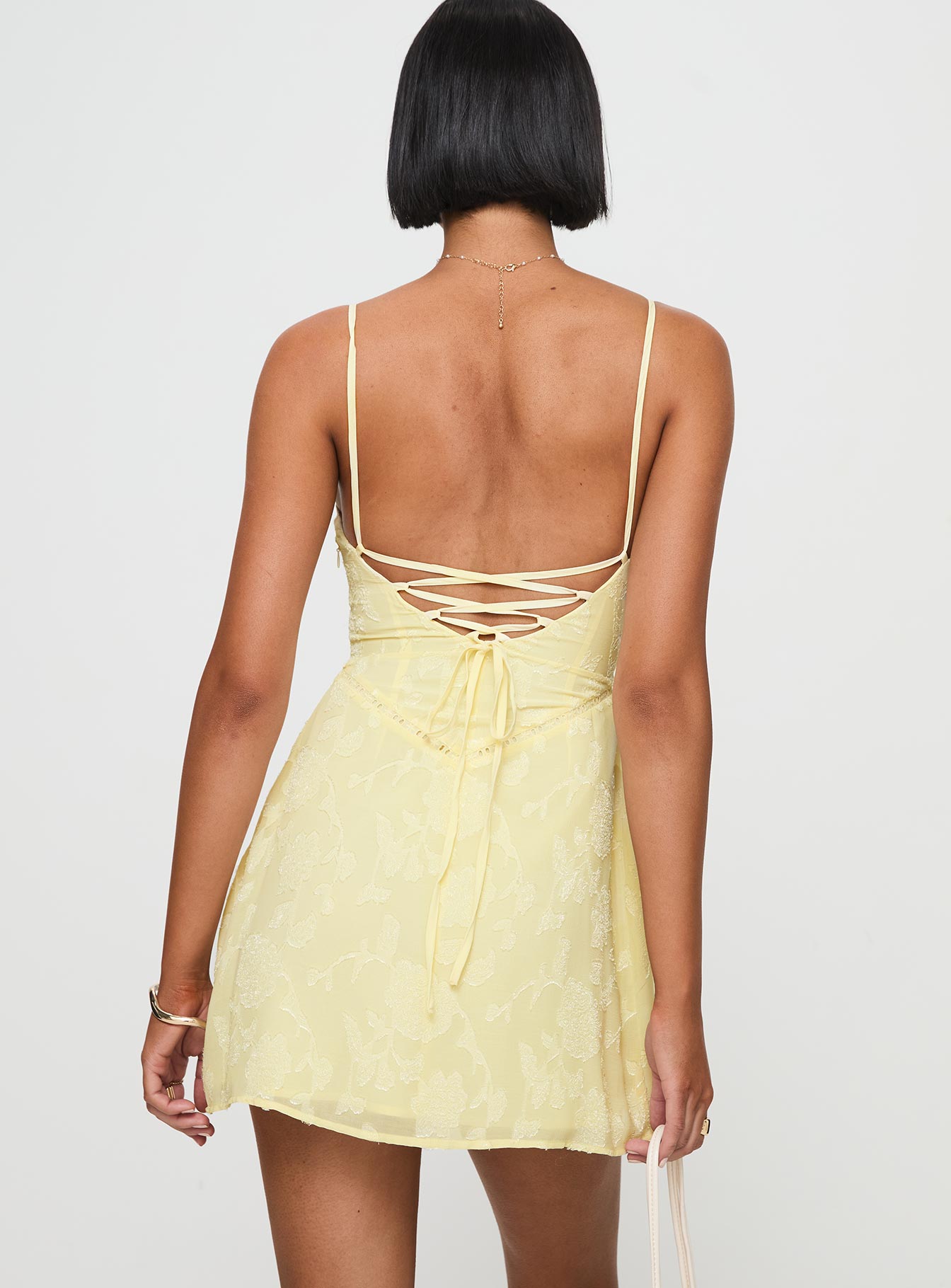 South Of France Mini Dress Yellow Petite - Image 5